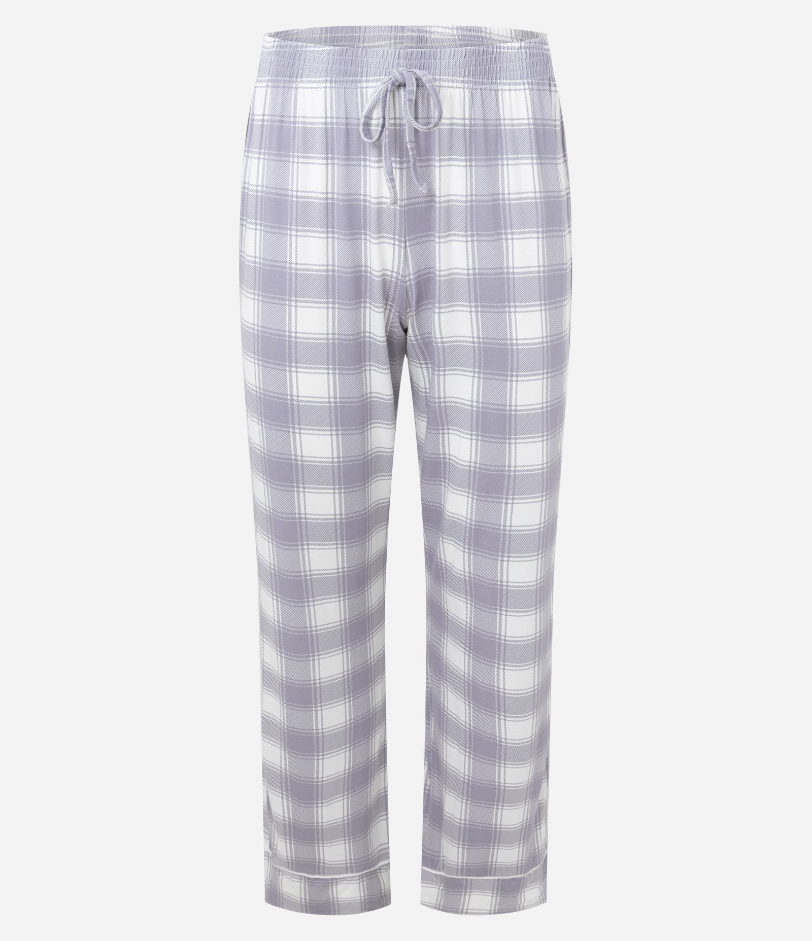 Pijama Americano em Viscolycra com Estampa Xadrez Lilás 6