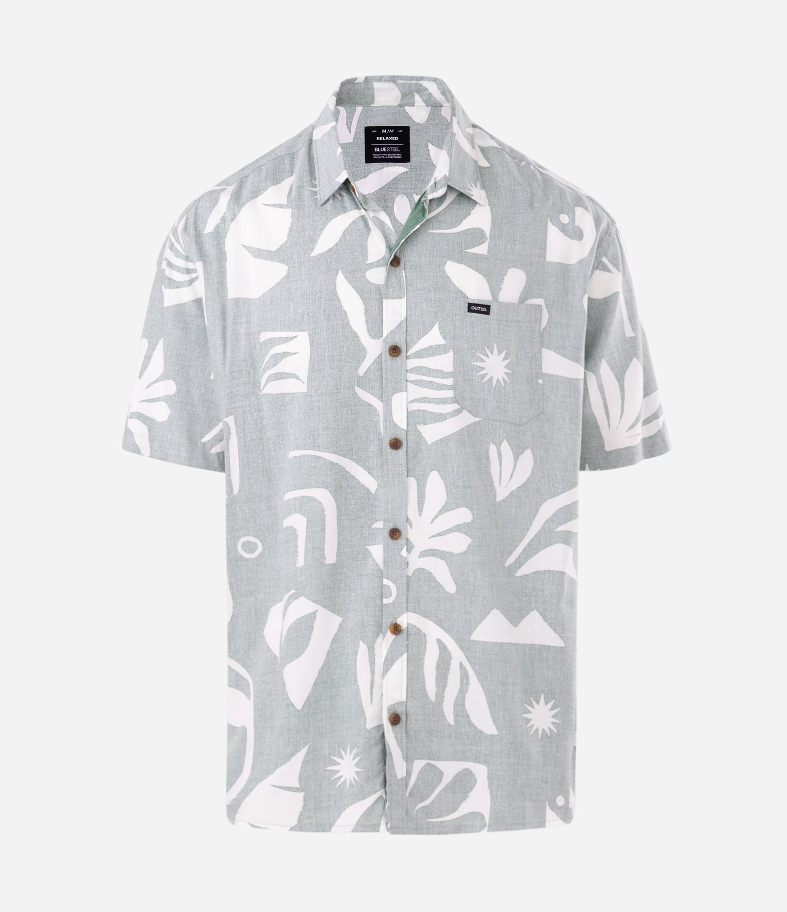 Camisa Floral Relaxed Verde 1