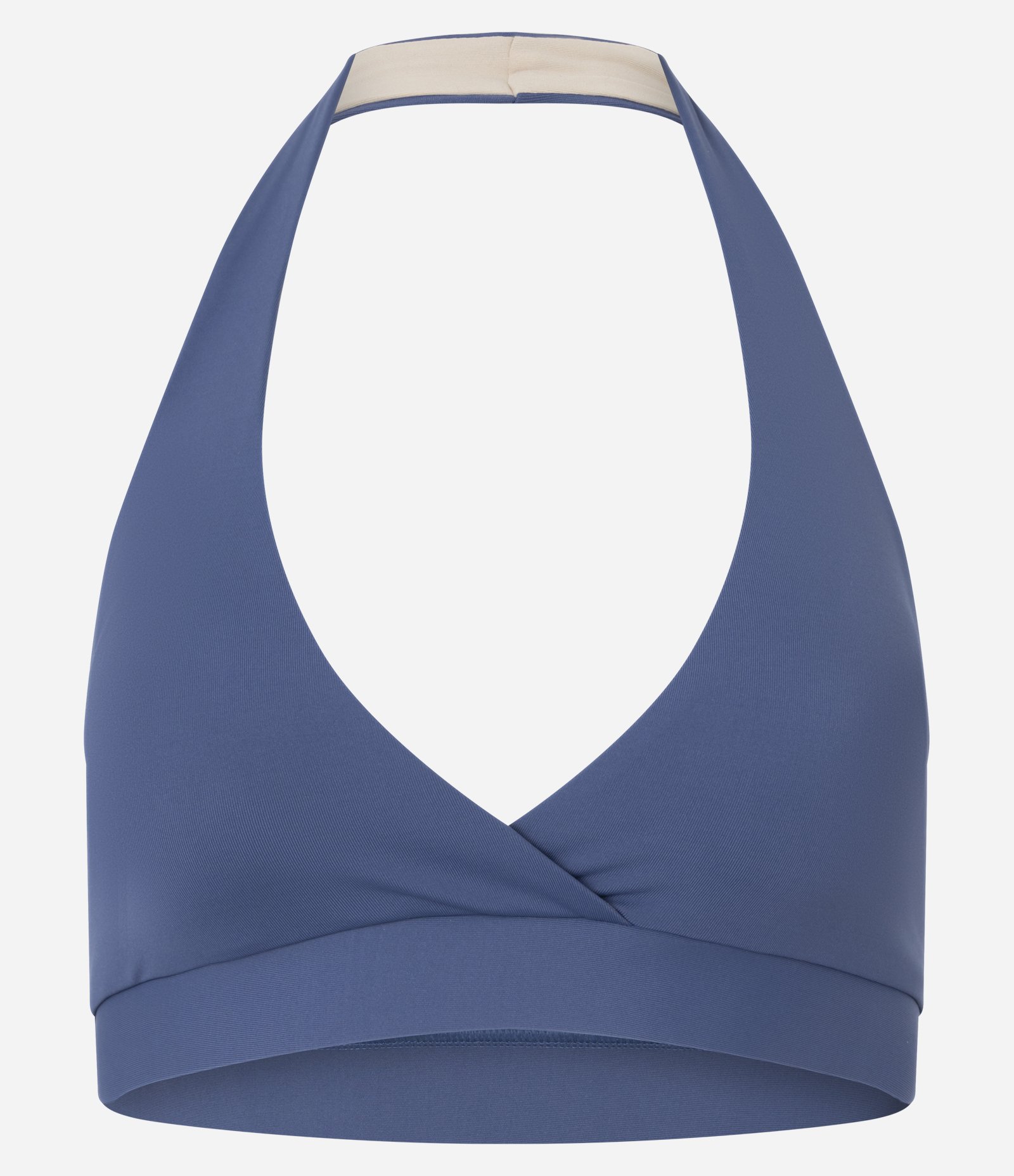 Top Frente Único Esportivo em Microfibra Azul 1