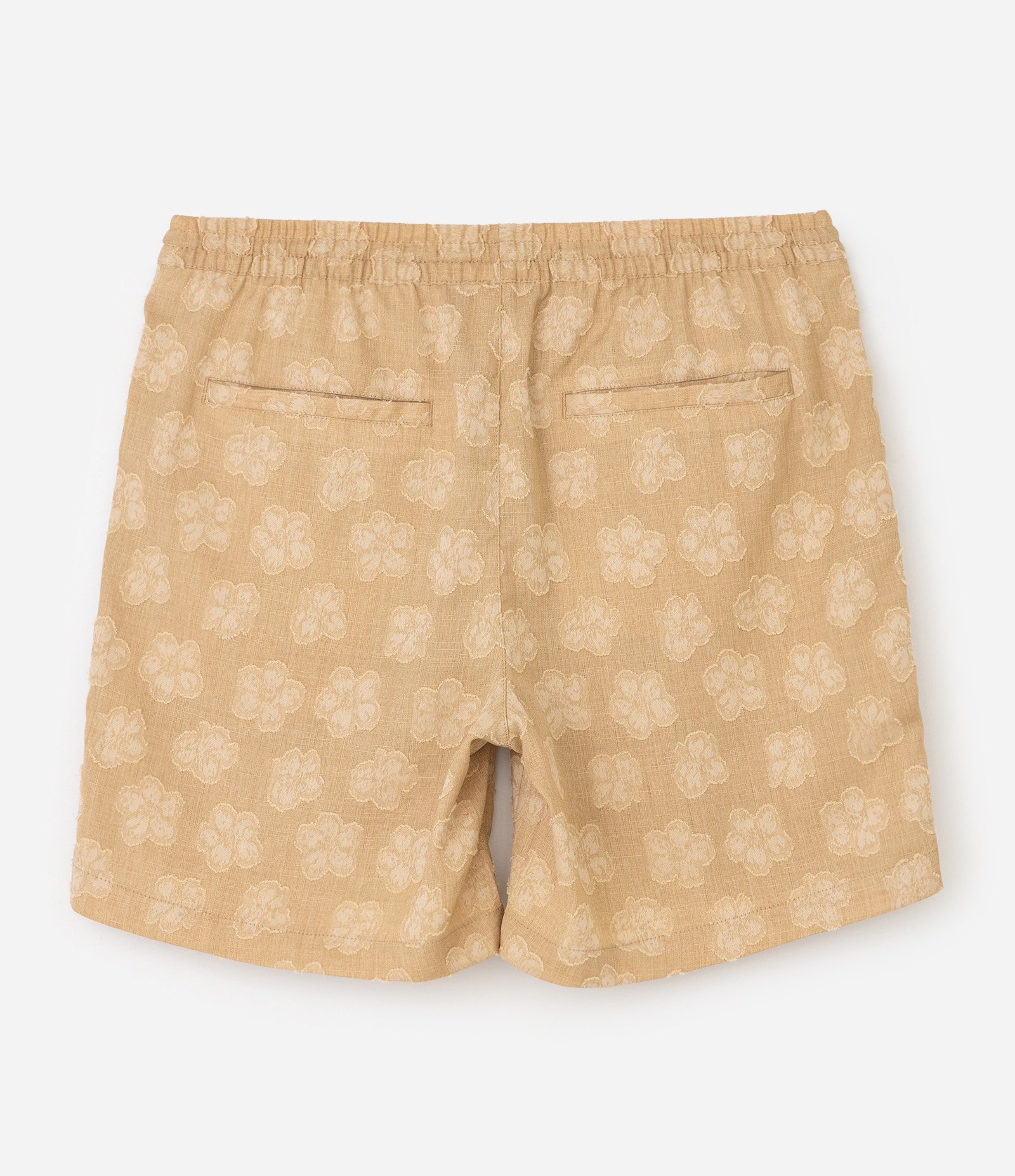 Bermuda Floral com Bordado Navalhado Bege 9