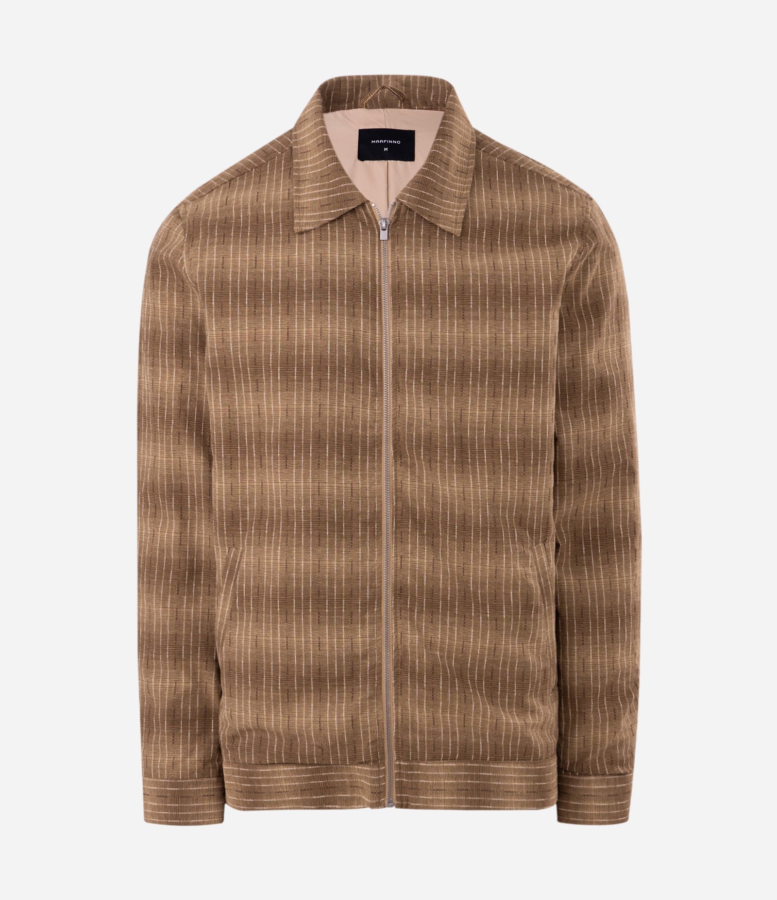 Jaqueta Jacquard Texturizada com Zíper Amarelo 1