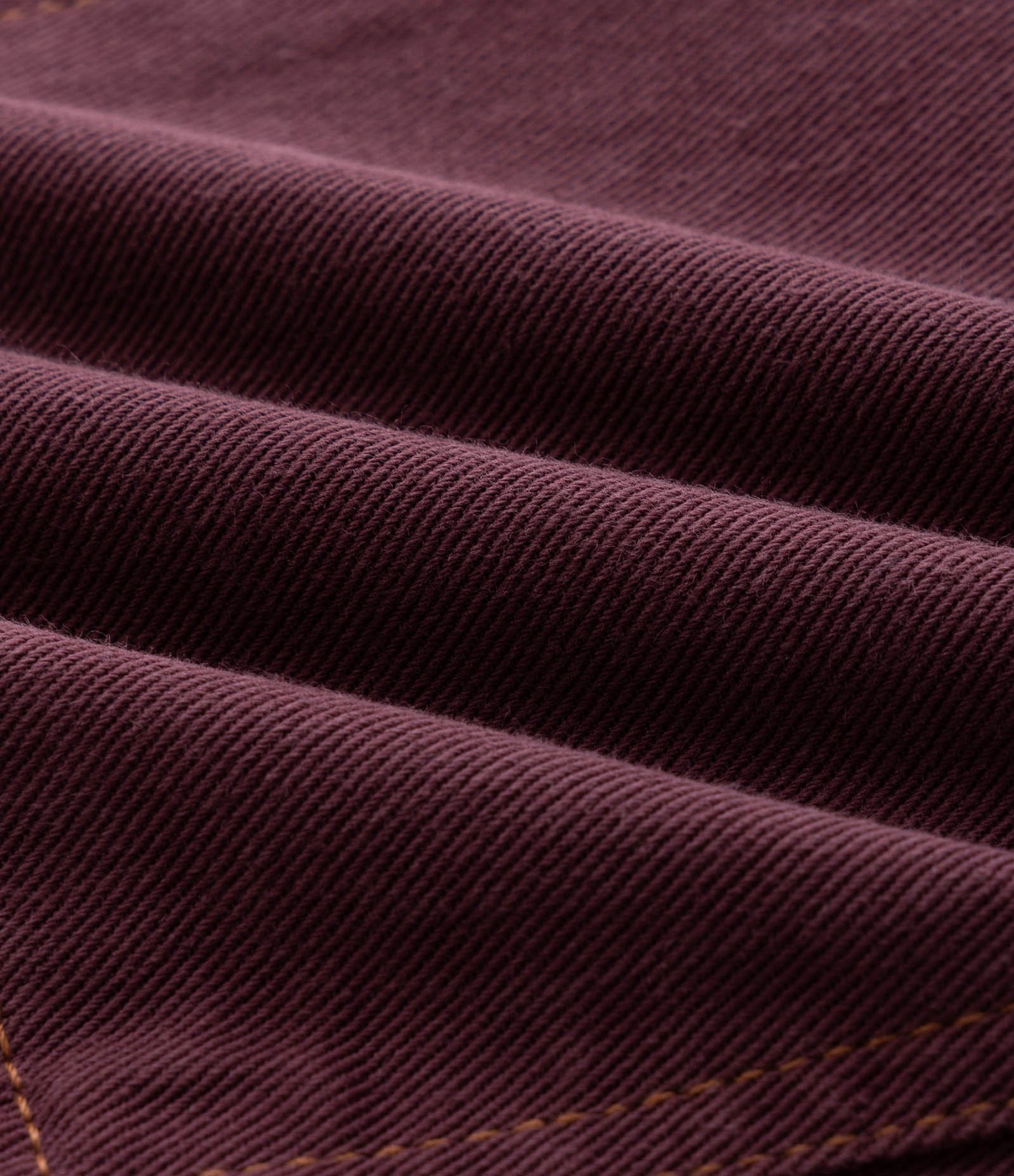 Short Mom em Sarja com Costura Ocre e Cintinho Curve & Plus Size Vinho 3