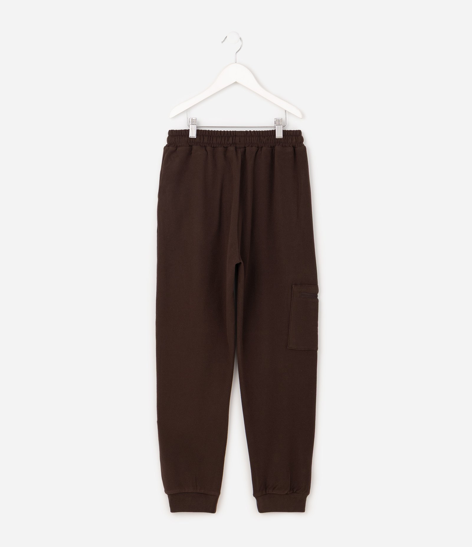 Calça Infantil Jogger em Moletom com Bolso Cargo – Tam 5 a 14 Anos Marrom 2