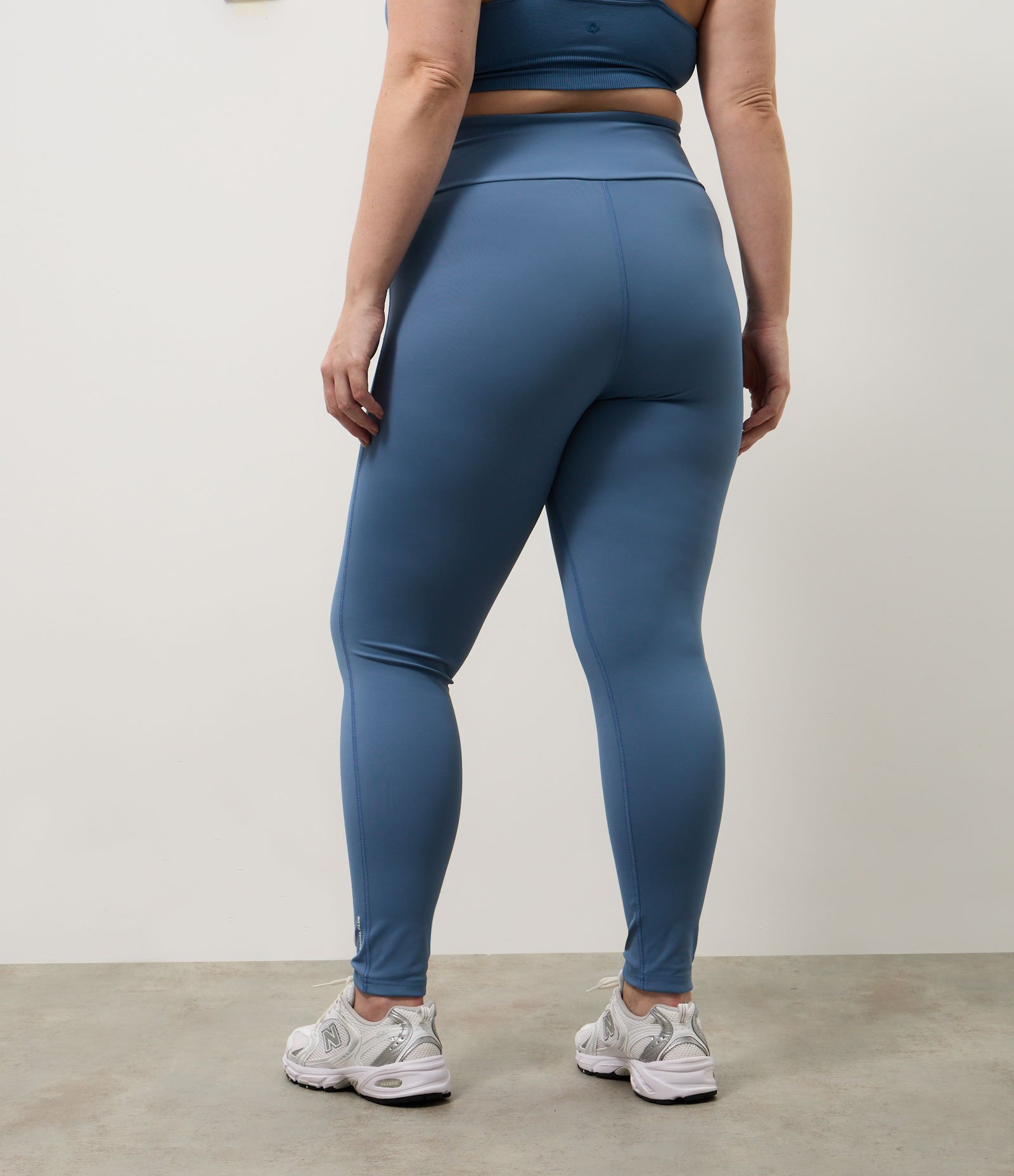 Calça Legging Esportiva com Cós Transpassado e sem Gancho Frontal Azul 9