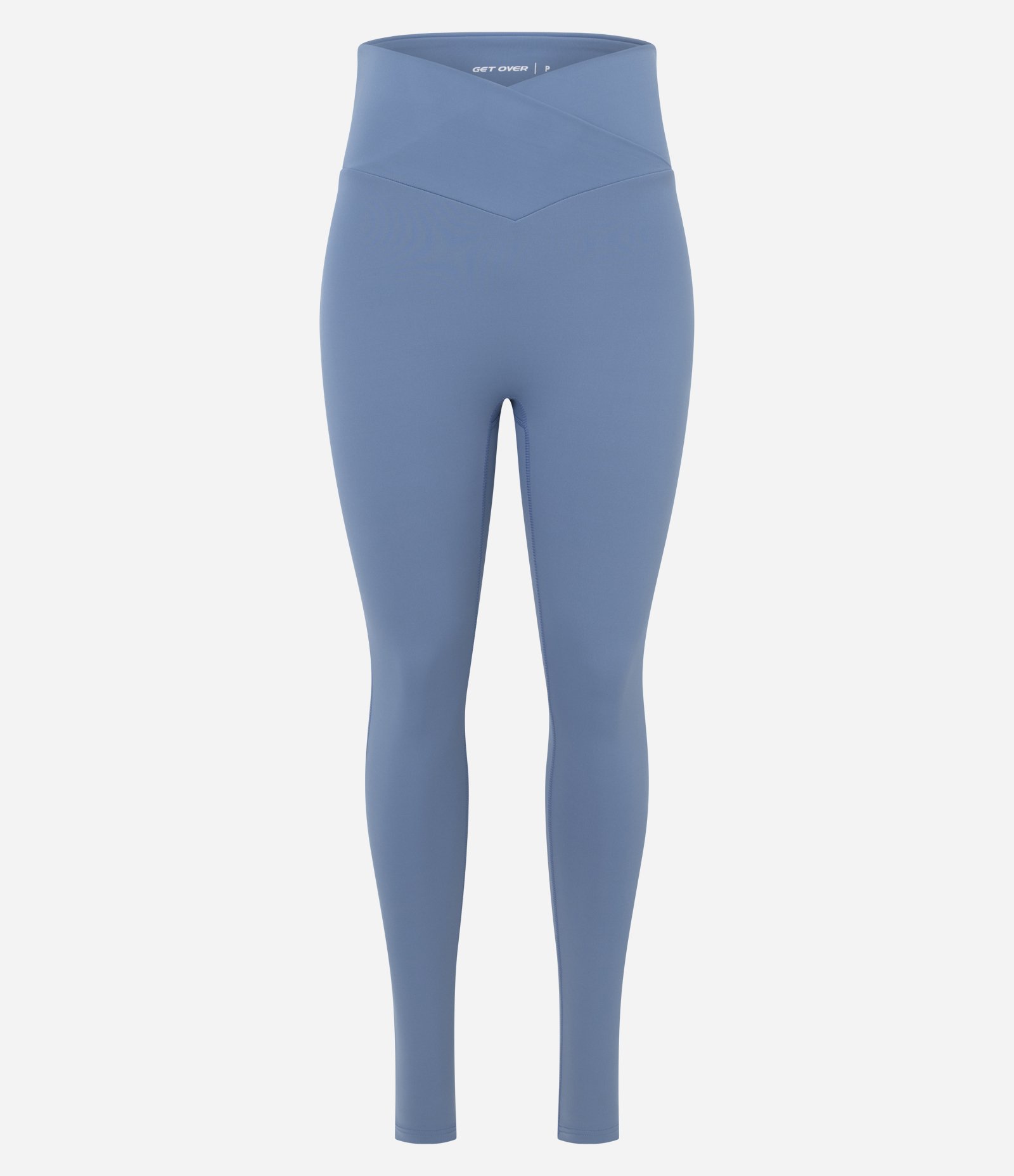 Calça Legging Esportiva com Cós Transpassado e sem Gancho Frontal Azul 10