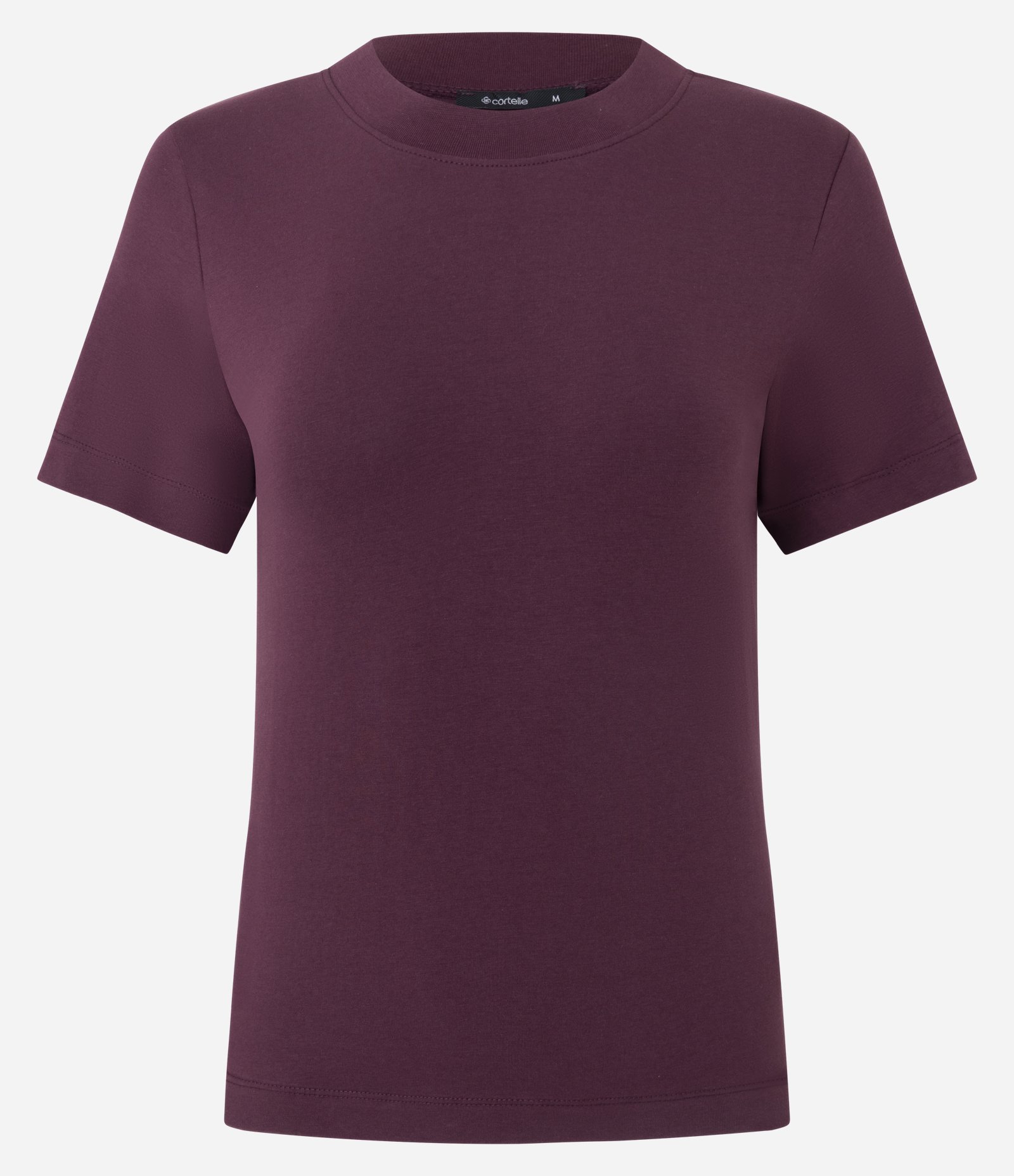 Blusa Básica Justinha em Ribana de Algodão Bordô 1