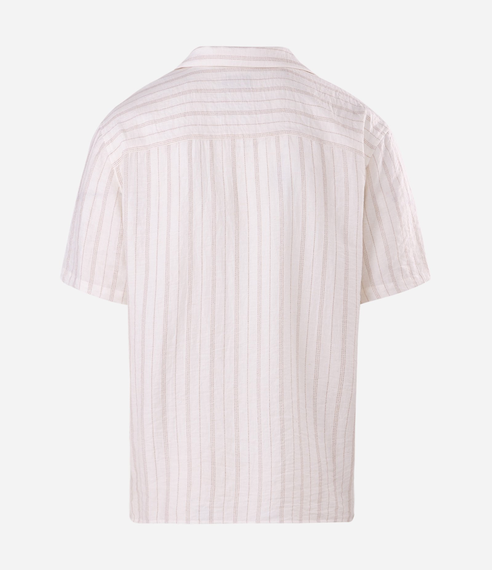 Camisa Bowling Listrada Fio Tinto Viscolinho Off White 6