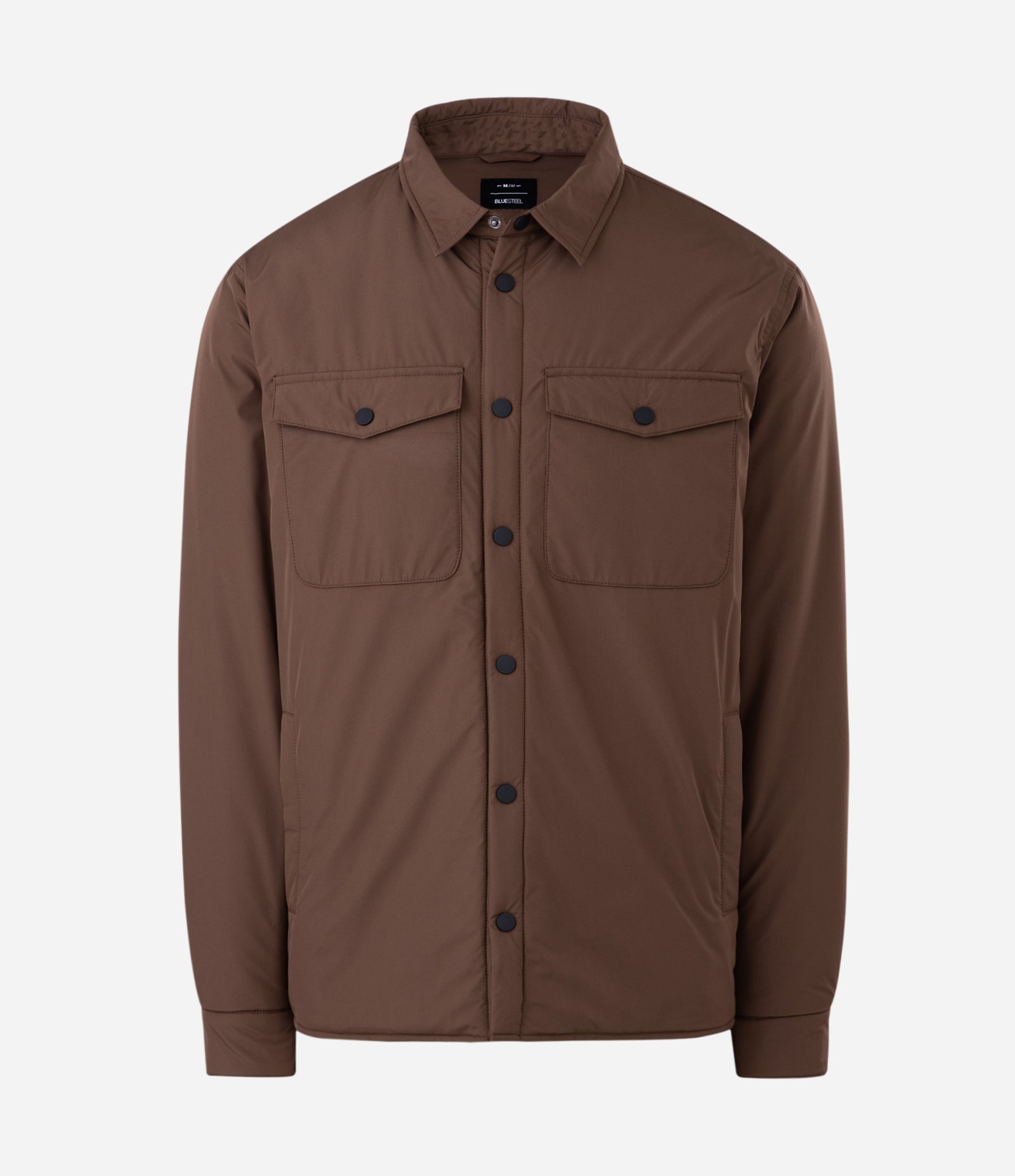 Jaqueta Overshirt Tecnológica com Padding Marrom 7