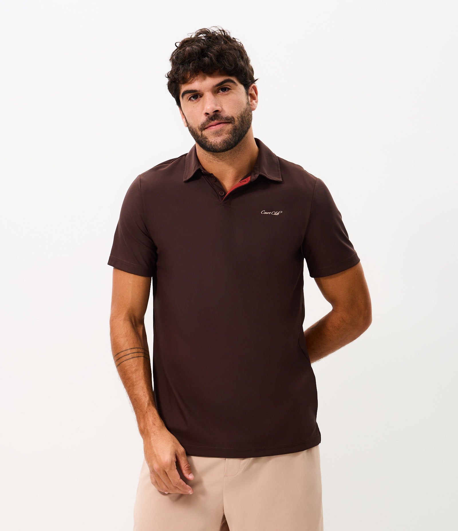 Camiseta Polo Dry Esportiva Marrom 1