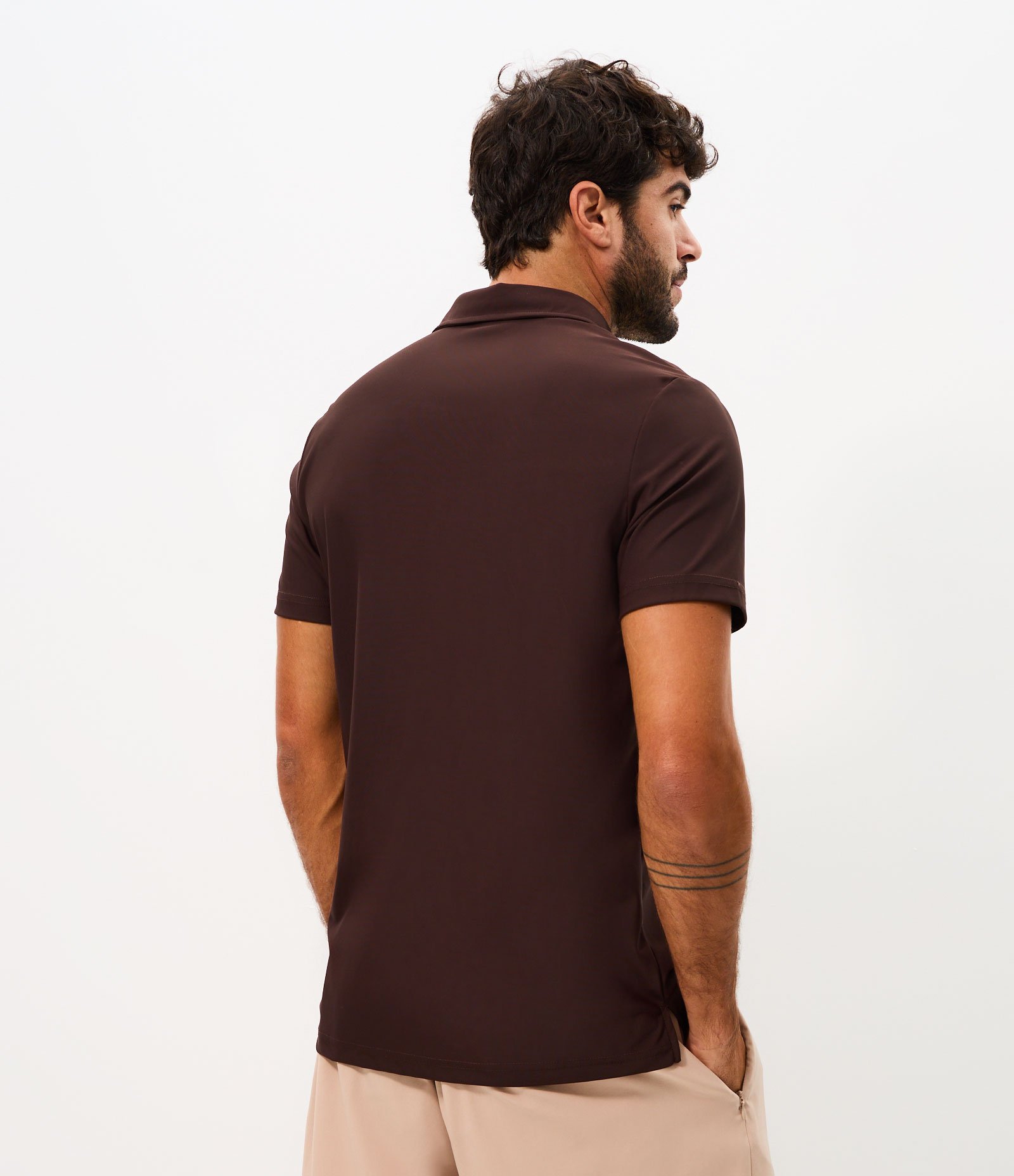 Camiseta Polo Dry Esportiva Marrom 4