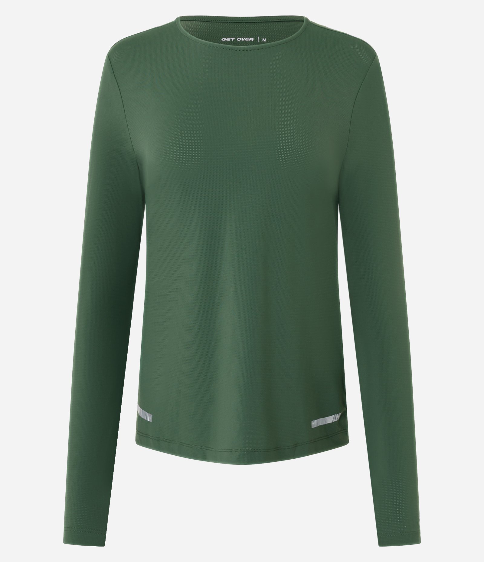 Camiseta Esportiva com Refletivo e Furadinha Verde 1