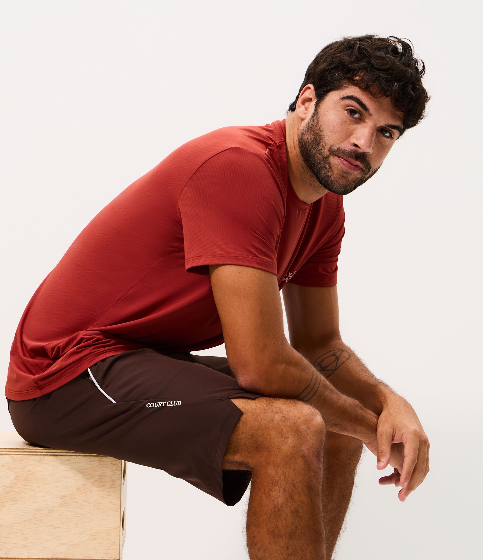 Camiseta Regular com Tecnologia Dry e Estampa Lettering Seeking My Highs Vermelho 2