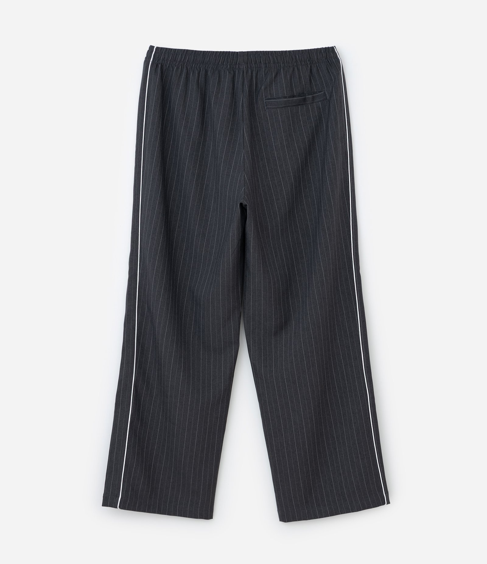 Calça Helanca Risca de Giz com Bordado Cinza 6
