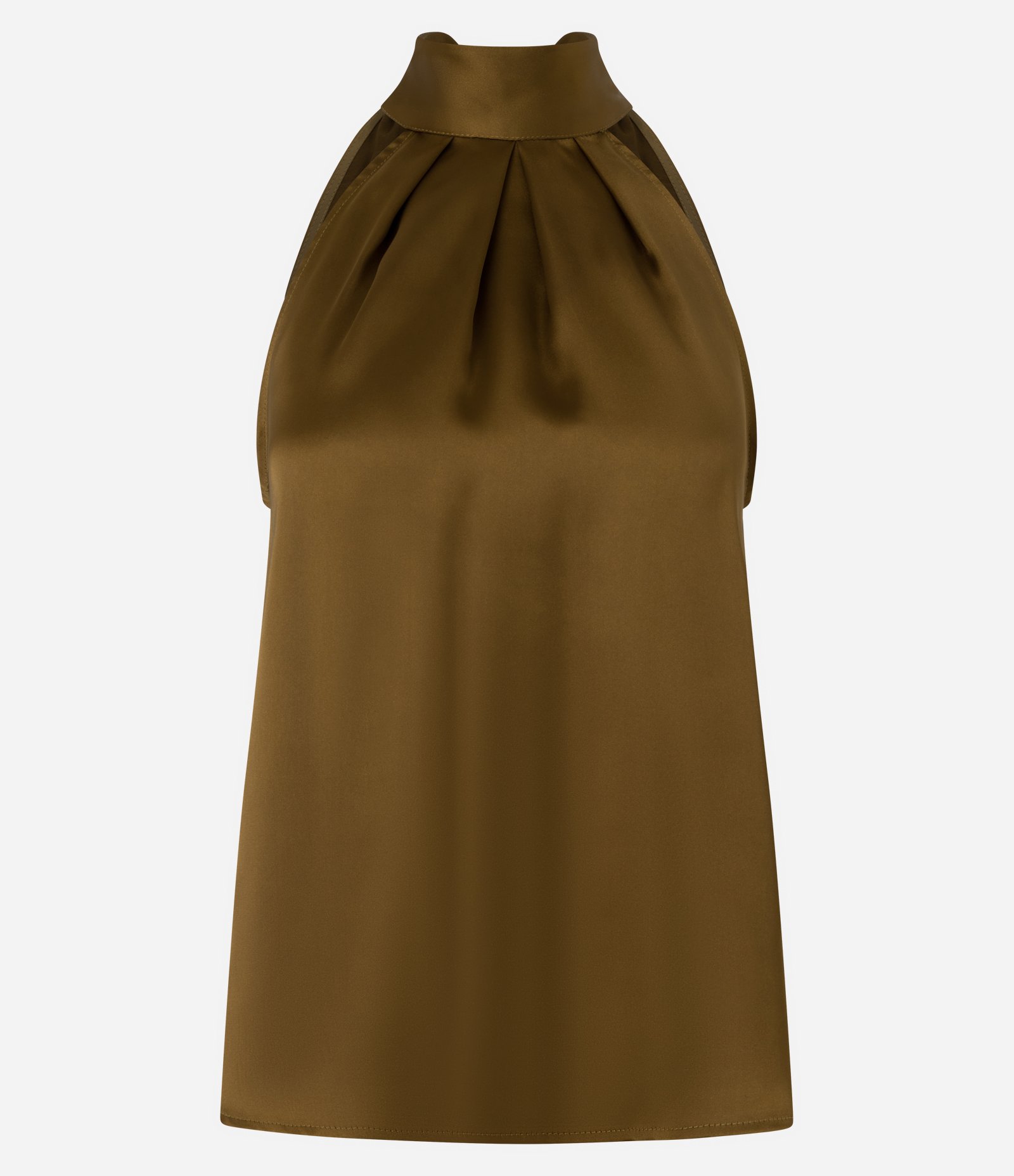 Blusa Halter Neck Acetinada com Gola Laço Verde 6