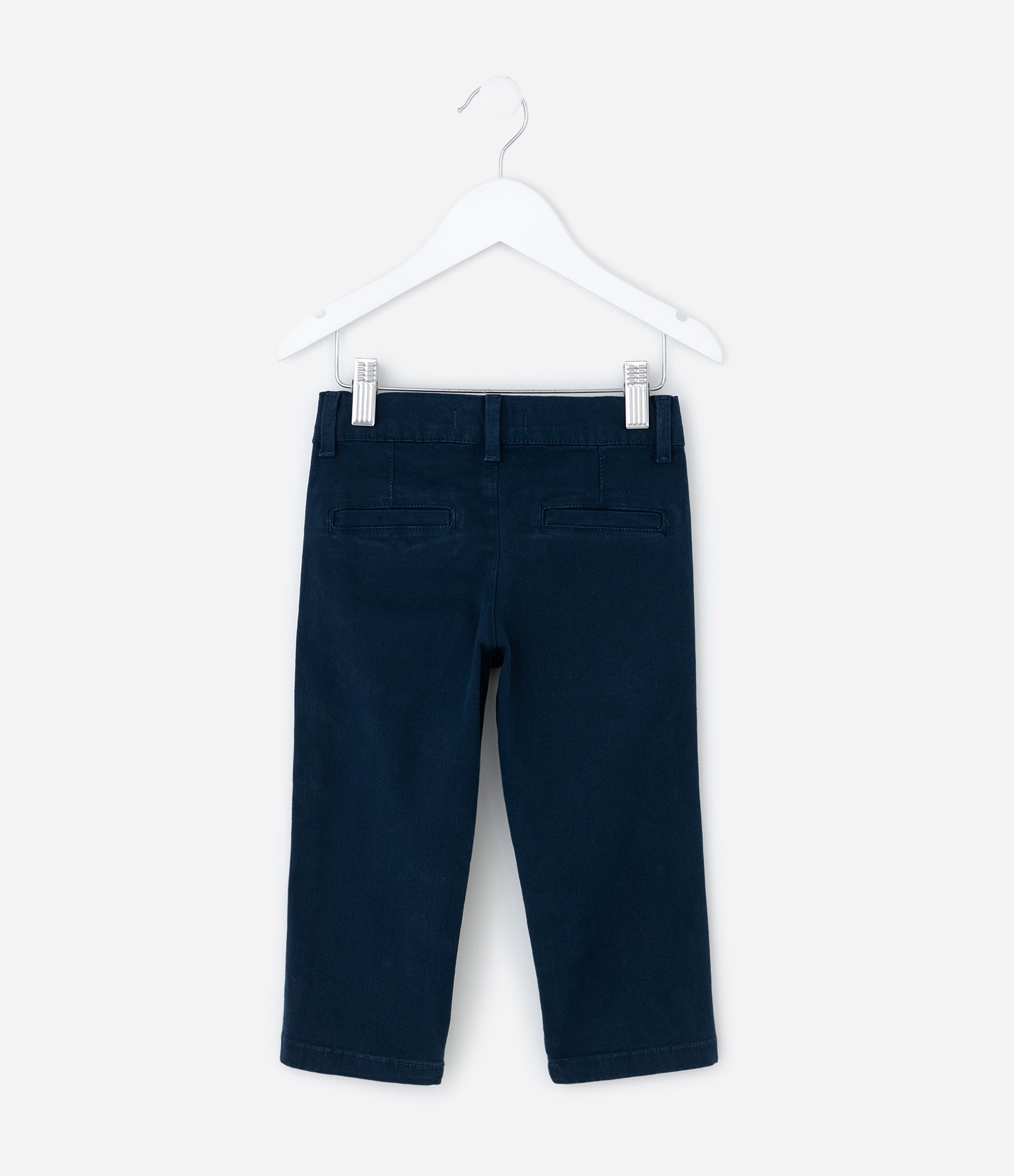 Calça Skinny Infantil em Sarja com Bolso Faca - Tam 1 a 4 anos Azul Marinho 3