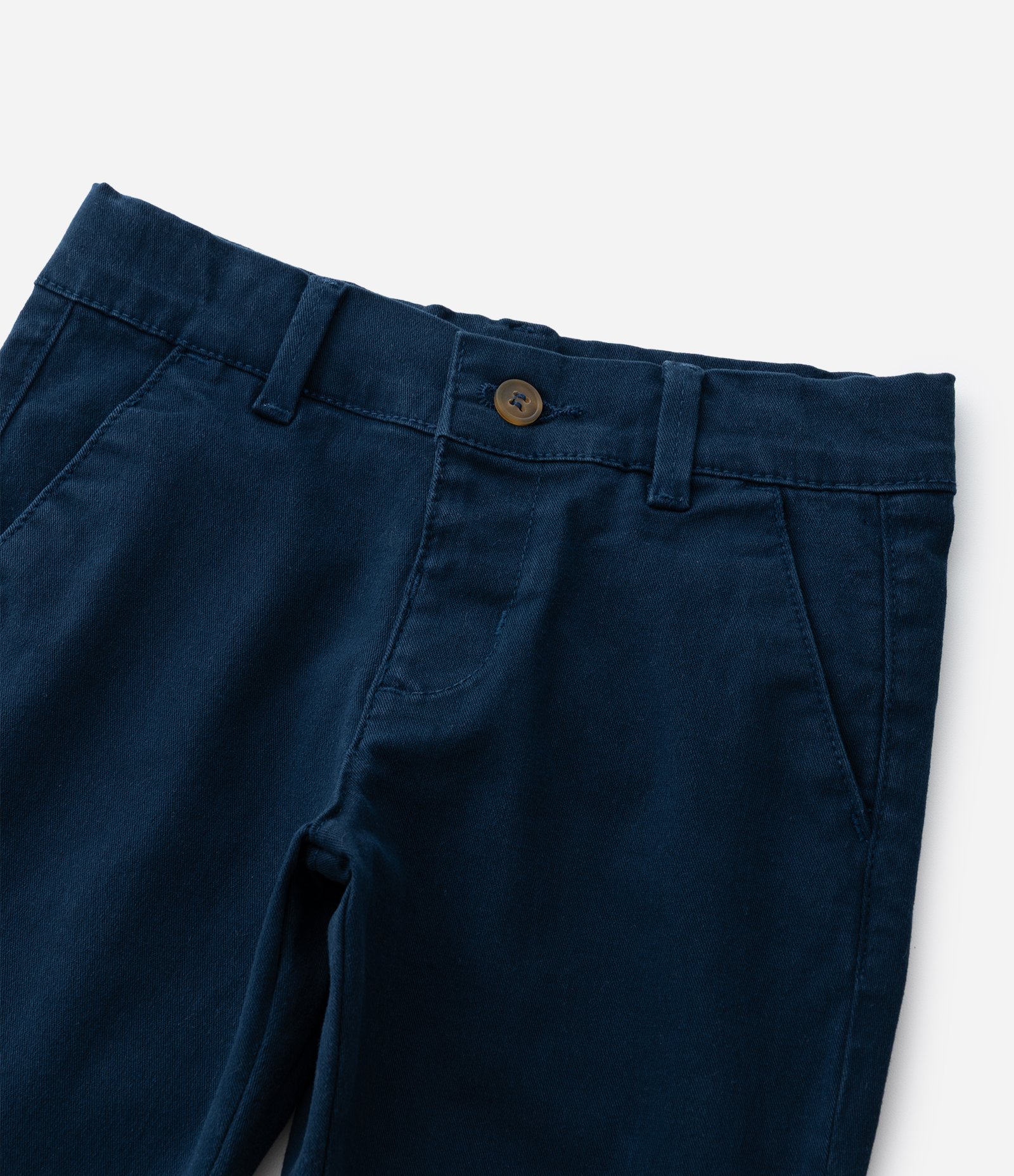 Calça Skinny Infantil em Sarja com Bolso Faca - Tam 1 a 4 anos Azul Marinho 6