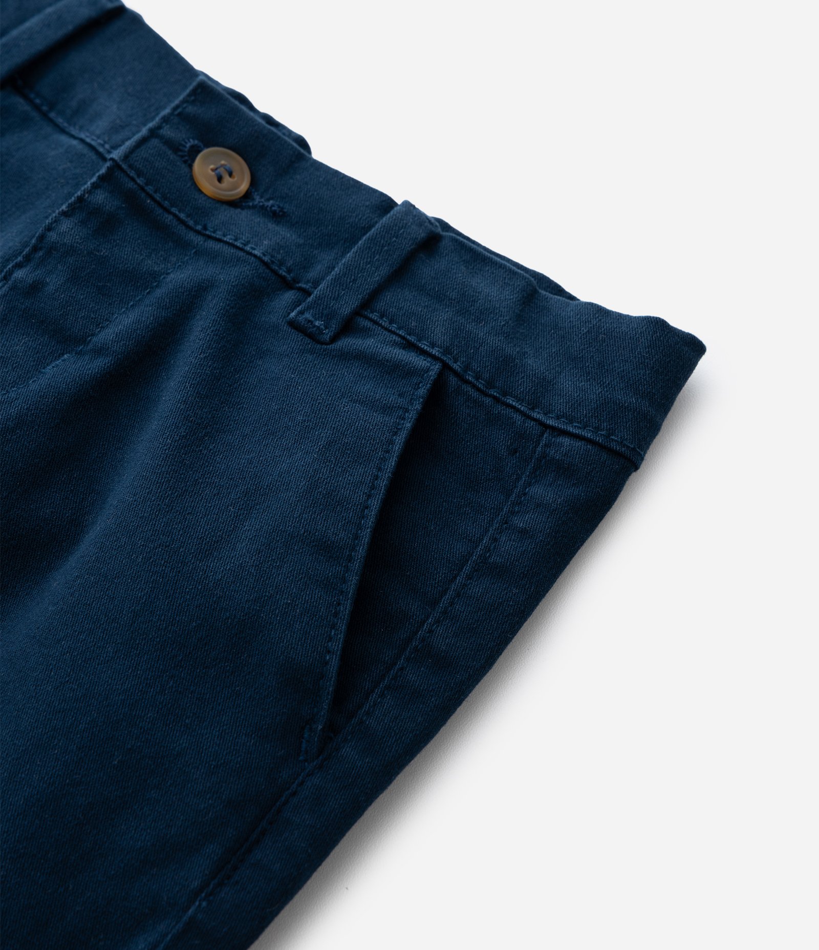 Calça Skinny Infantil em Sarja com Bolso Faca - Tam 1 a 4 anos Azul Marinho 7