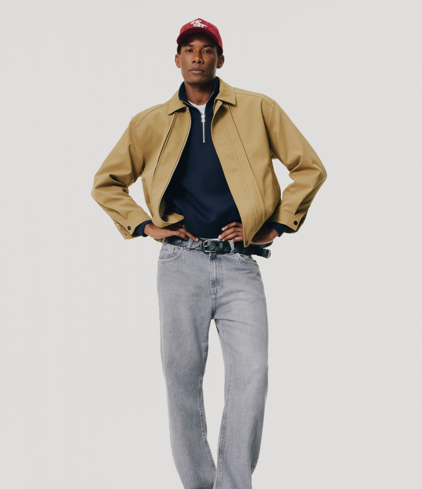 Calça Reta em Jeans Vintage Cinza 1