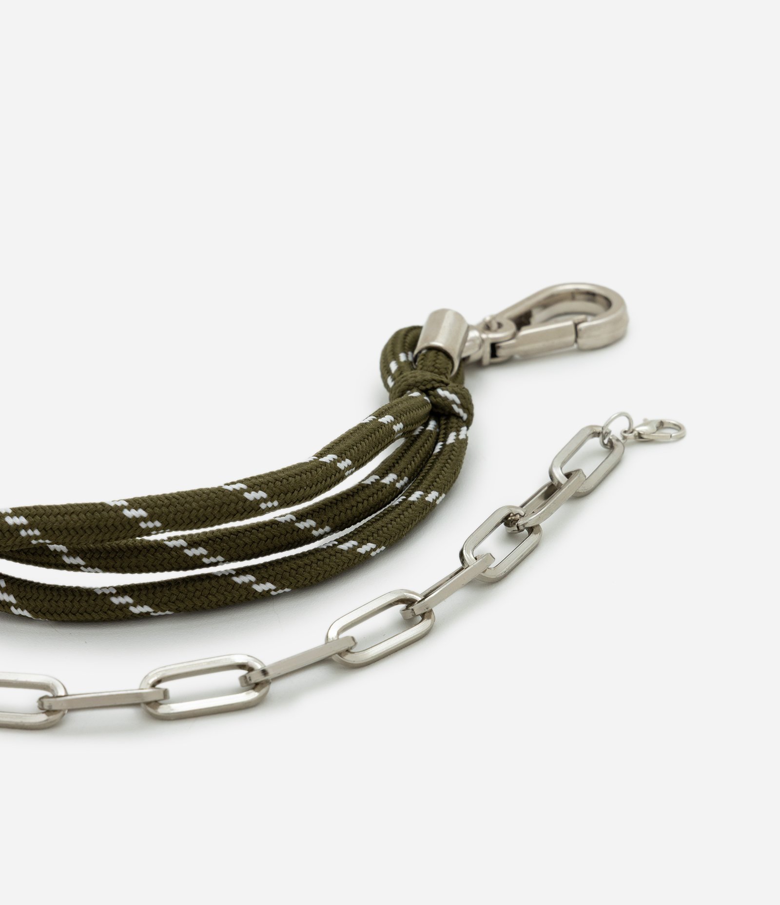 Kit com 02 Pulseiras em Metal e Corda Prata 3