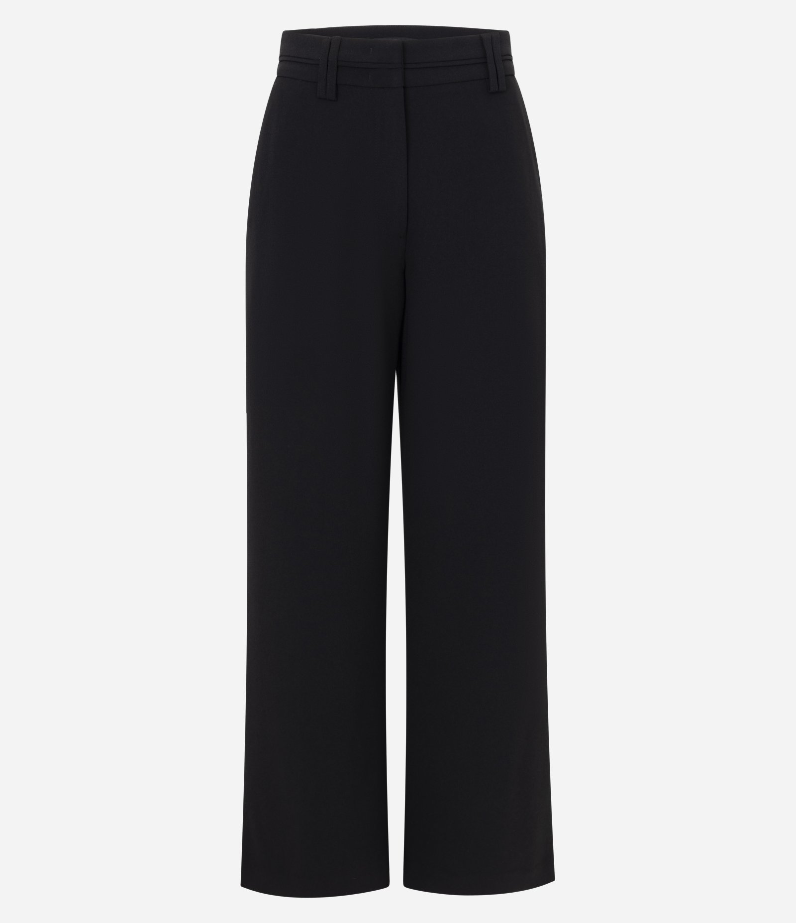 Calça Wide Leg Alfaiatada com Passantes no Cós Preto 5
