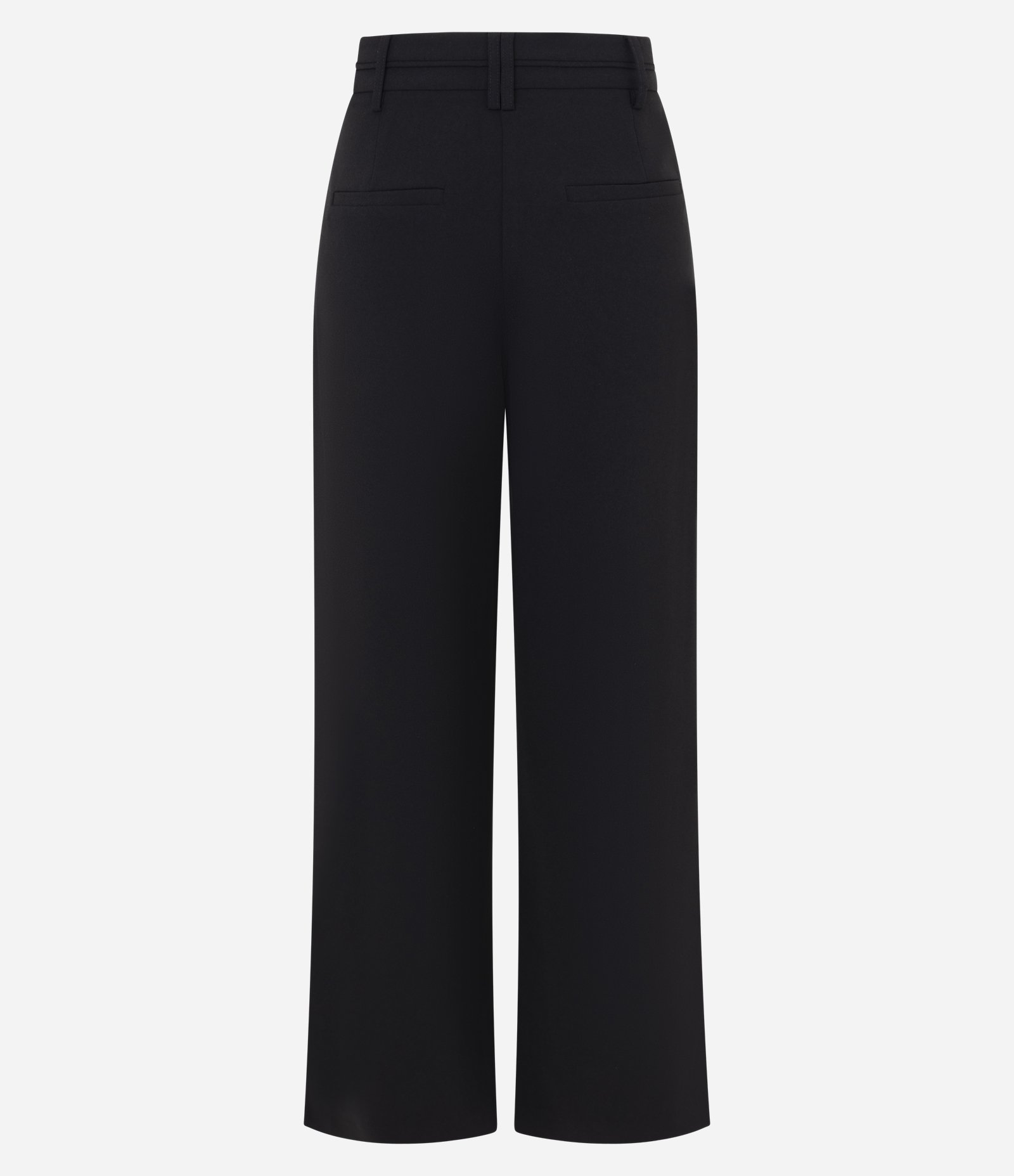 Calça Wide Leg Alfaiatada com Passantes no Cós Preto 6