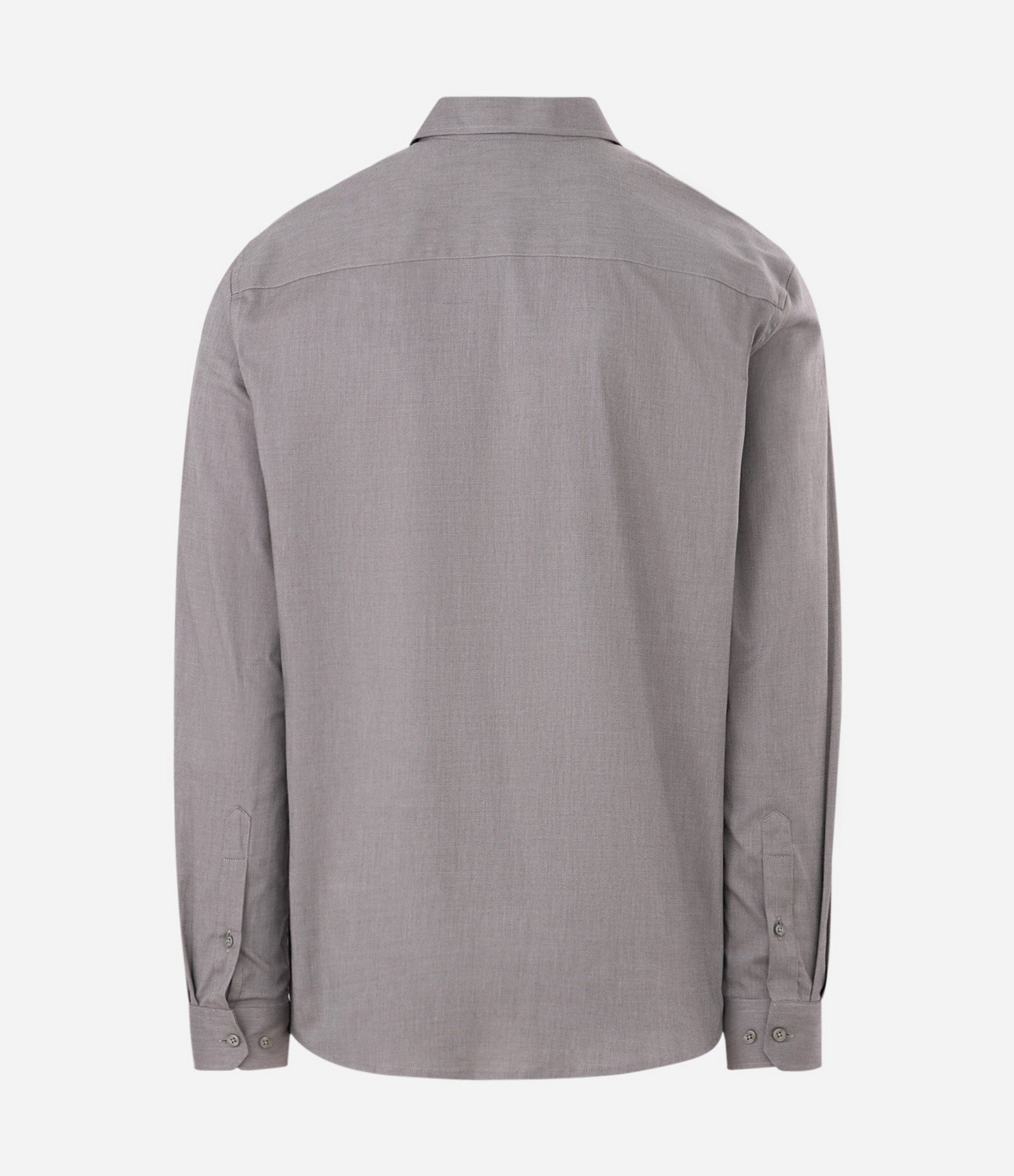 Camisa Regular Tecnológica em Sarja Elástica Cinza 2