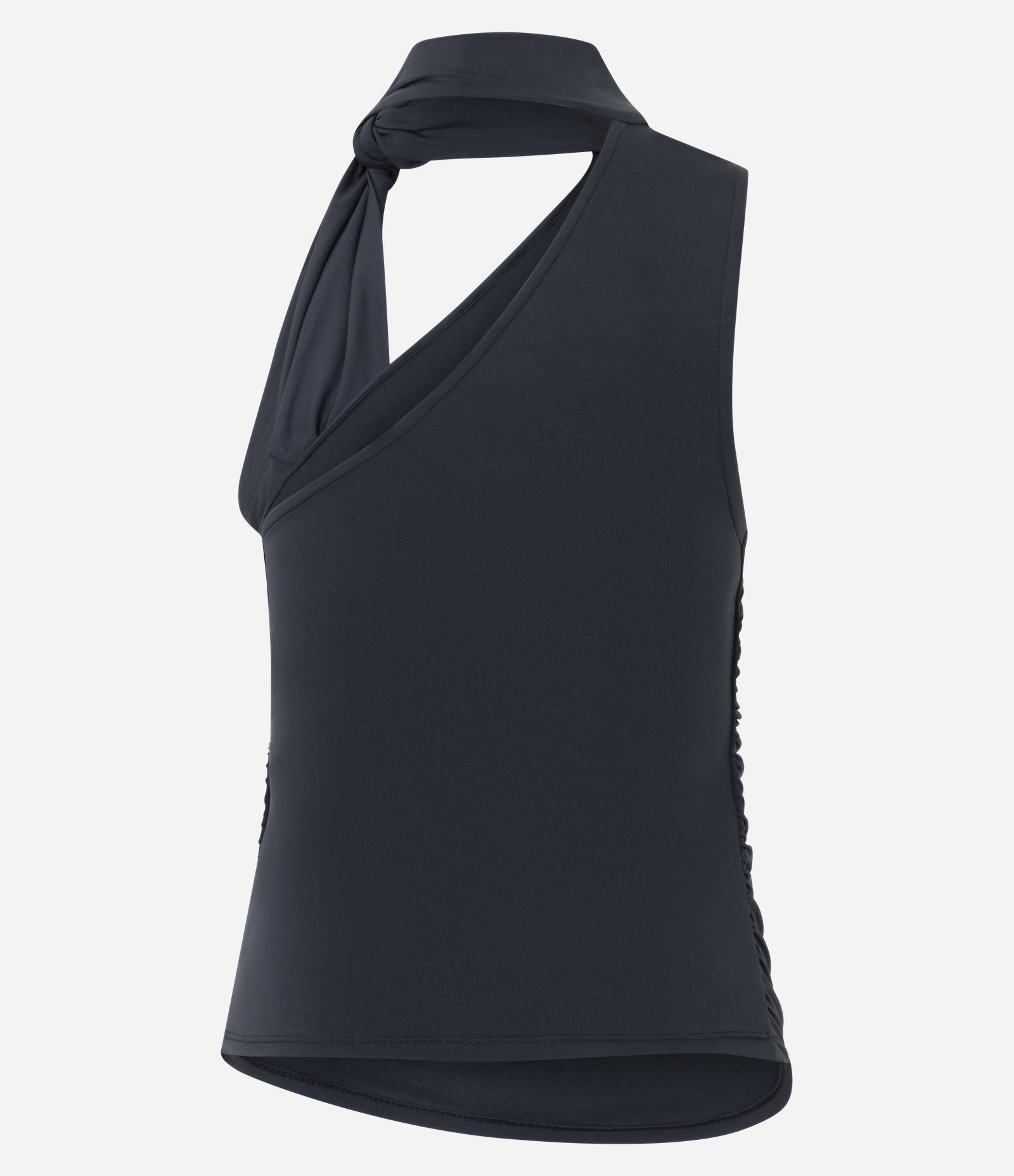 Blusa Ombro Só com Amarração na Gola Preto 5