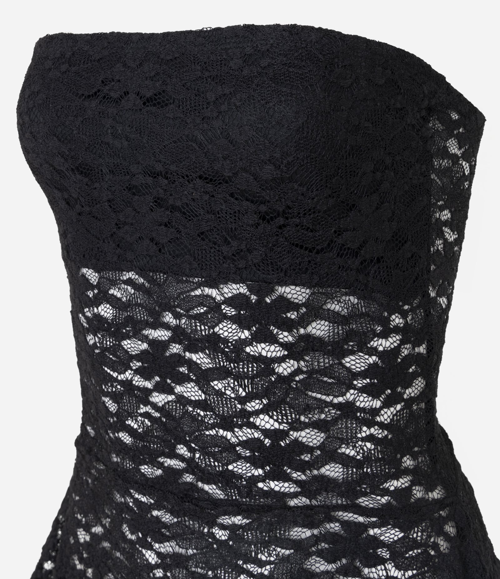 Blusa Tomara que Caia em Renda com Pontas Diferenciadas Preto 5