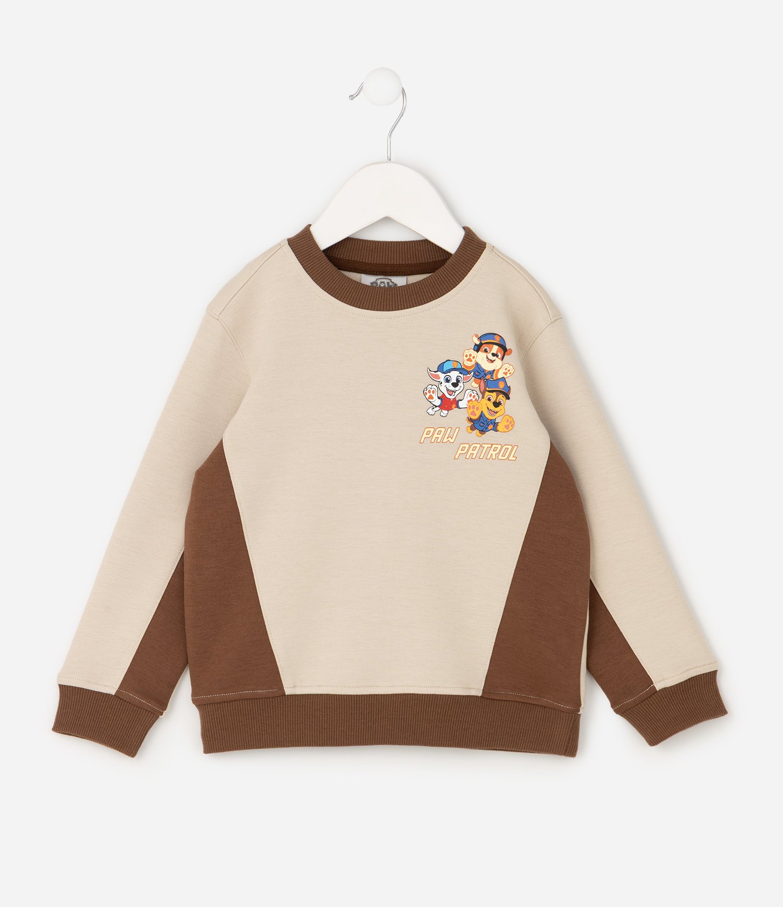 Conjunto Infantil Moletom com Estampa Patrulha Canina e Recortes – Tam 2 a 6 Anos Bege/Marrom 3