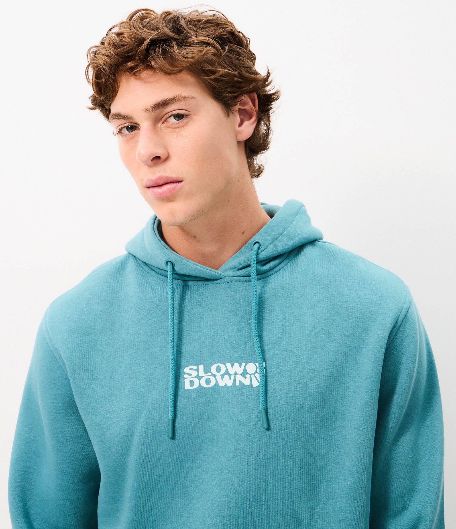 Moletom Slow Down com Capuz Azul 3