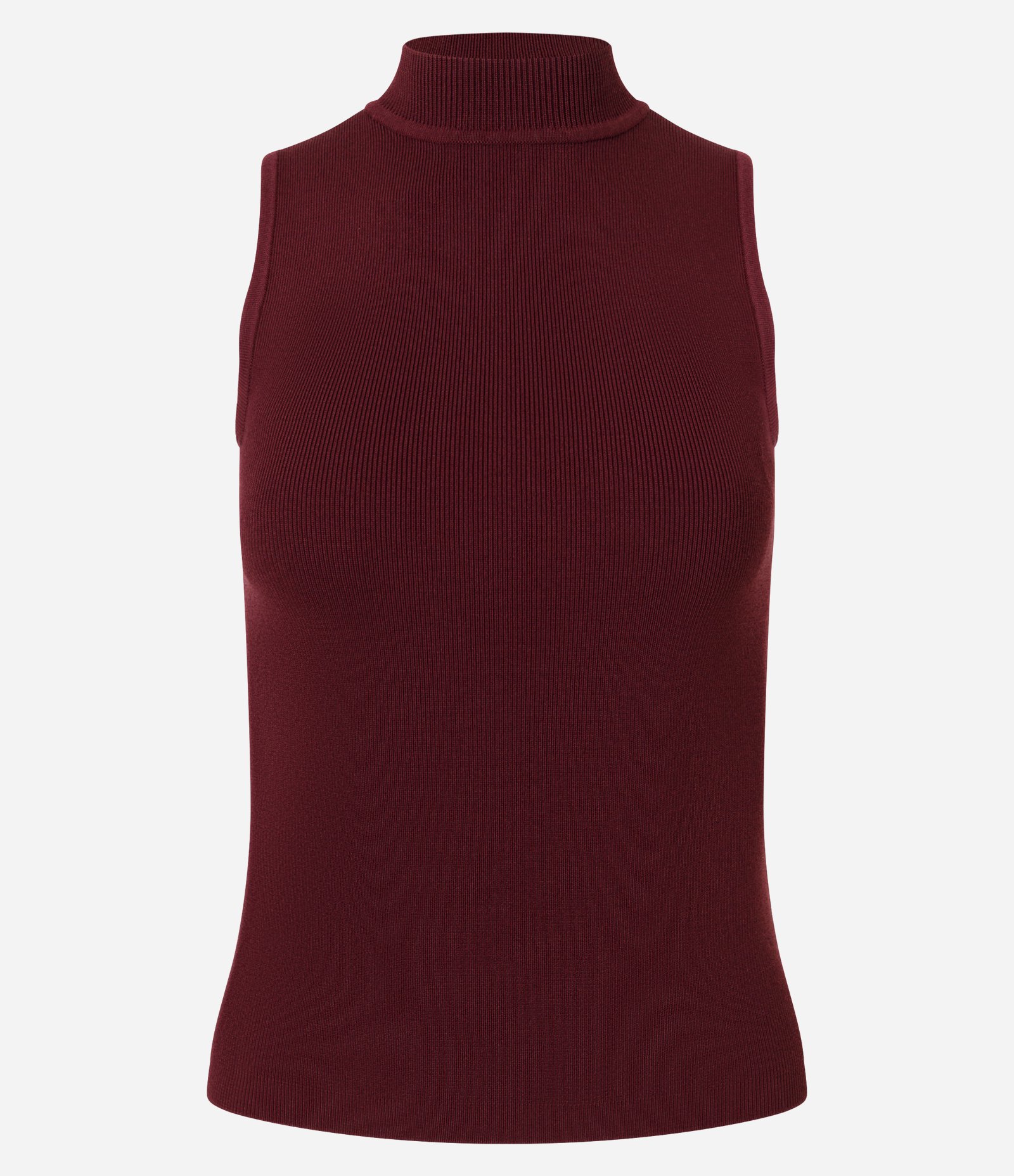 Blusa em Tricô com Golinha e Textura Canelada Vinho 5