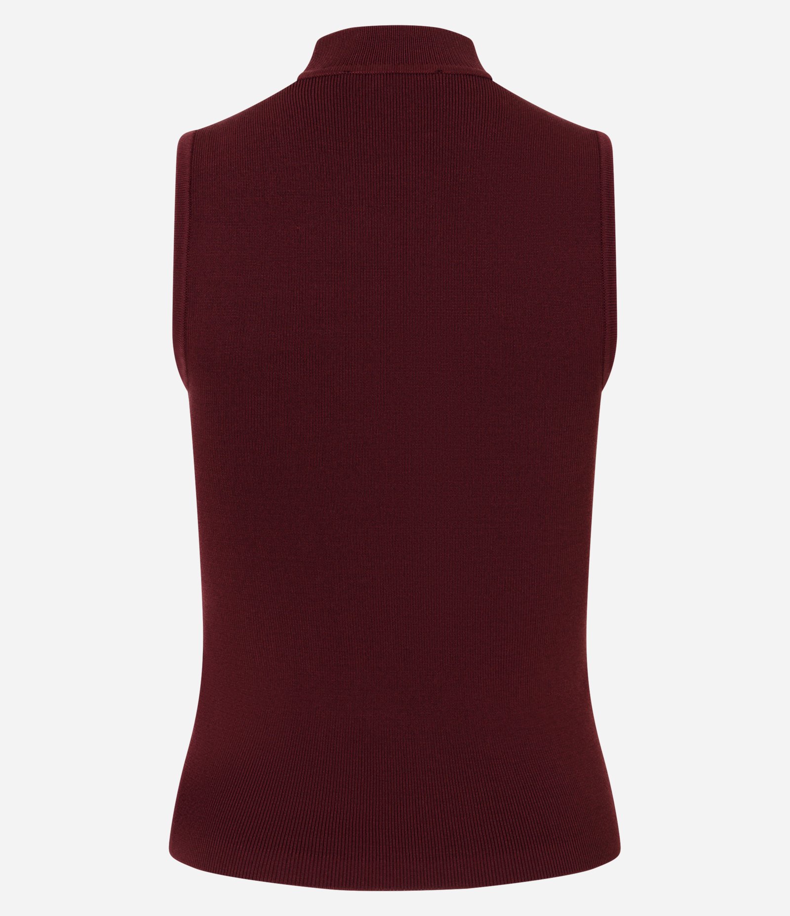 Blusa em Tricô com Golinha e Textura Canelada Vinho 7