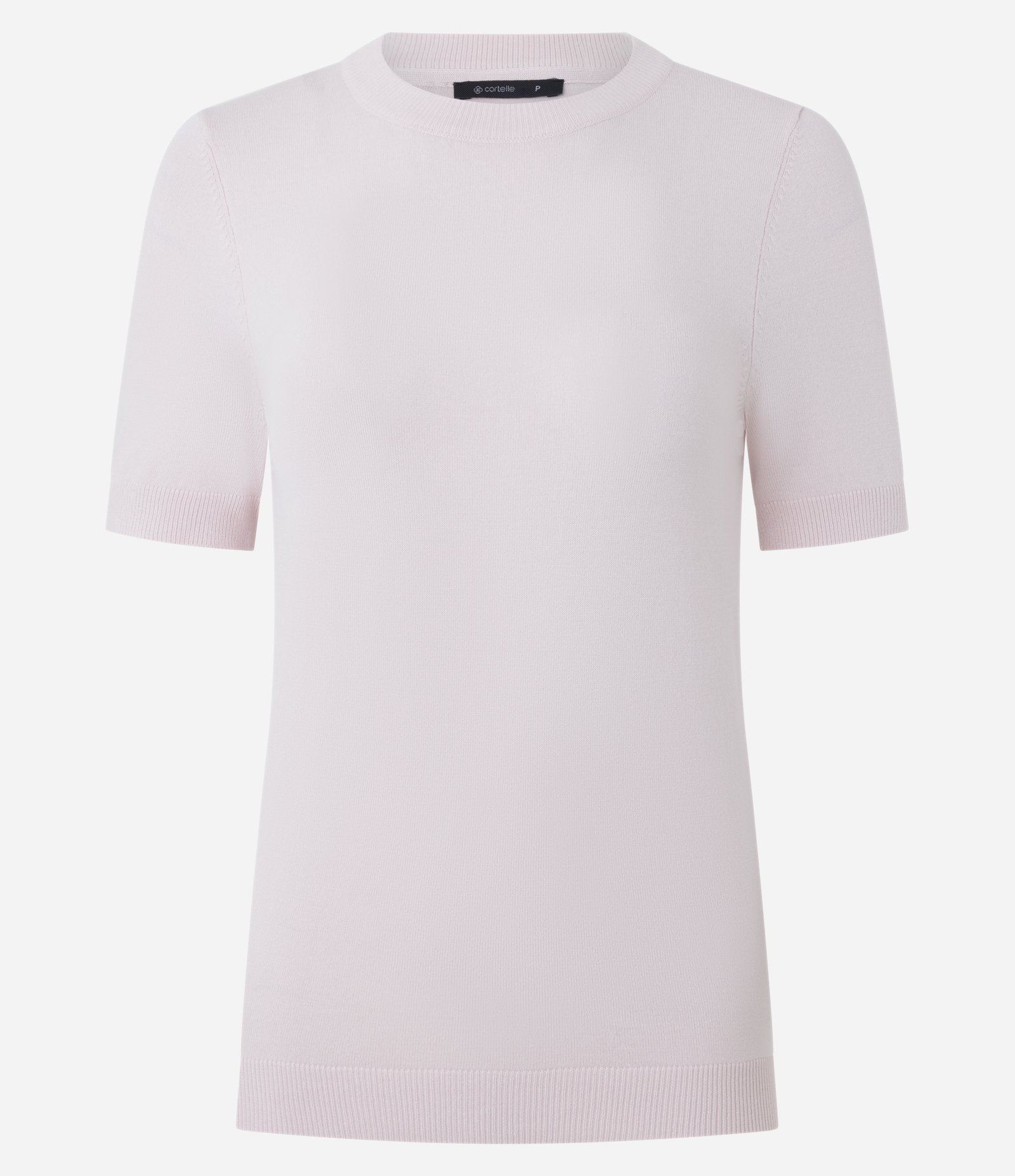Blusa em Tricô com Manga Curta Rosa Claro 2