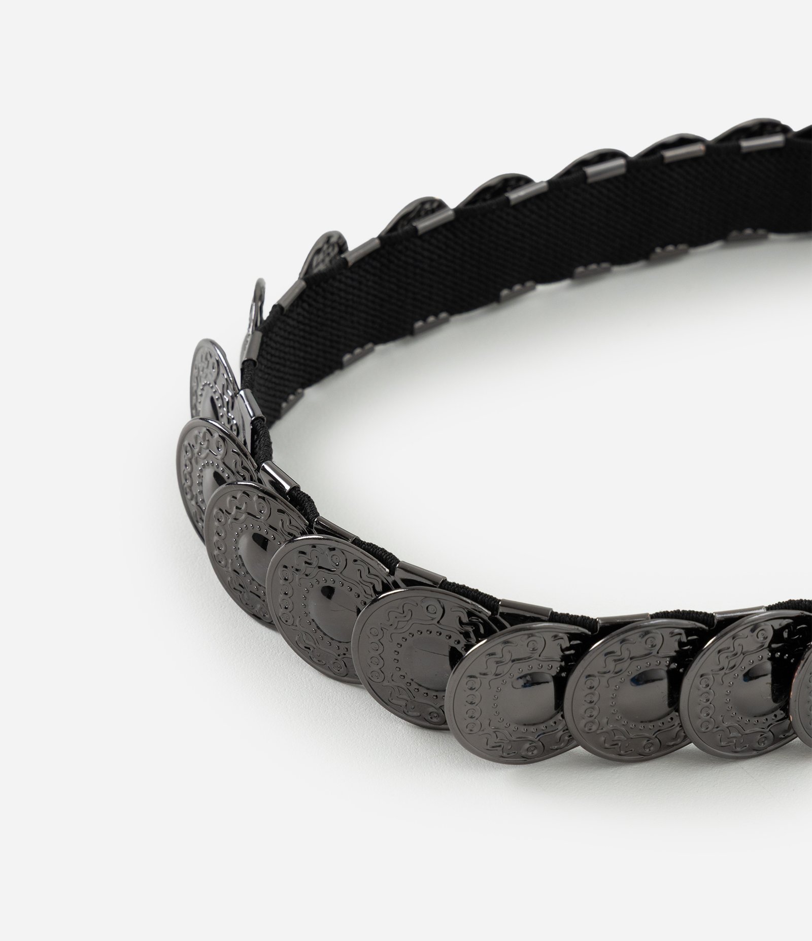Cinto Metal com Moedas Boho Prata 3