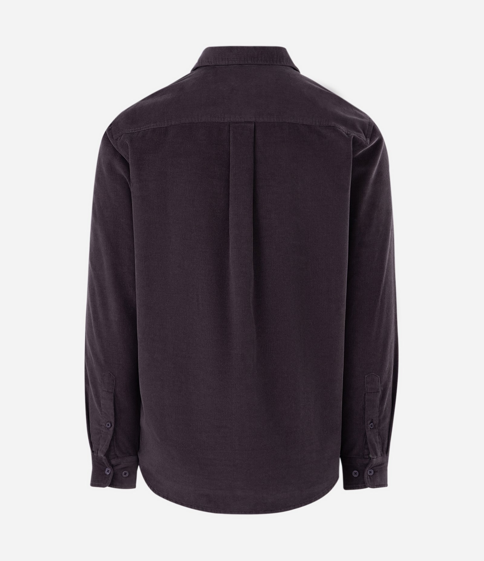 Camisa Comfort em Veludo com Bolsos Frontais Cinza Escuro 6