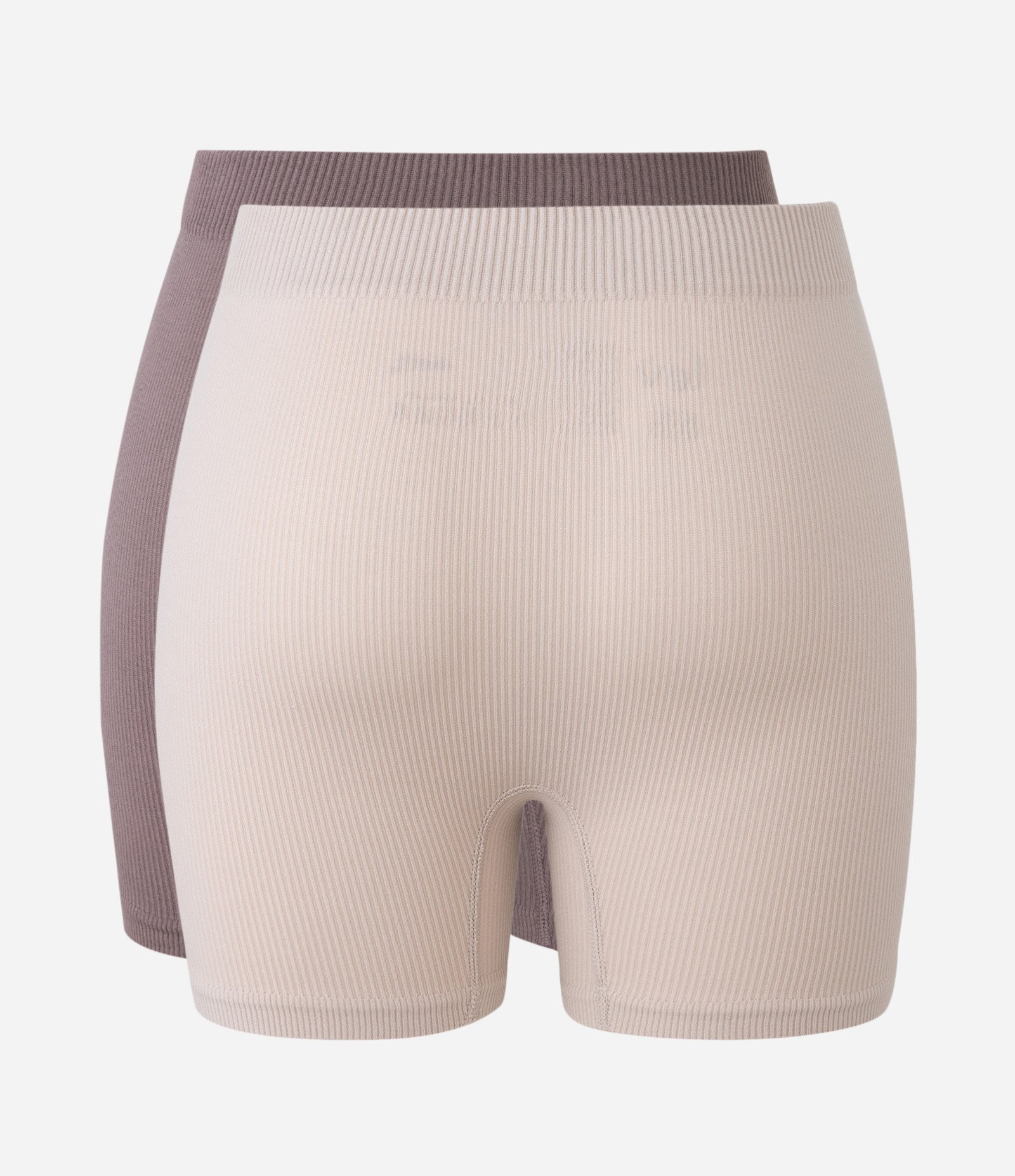 Kit 02 Calcinhas Boyshort em Poliamida Seamless Bege/Marrom 2