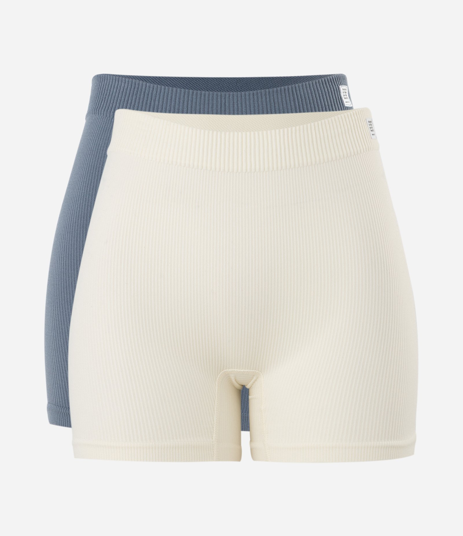 Kit 02 Calcinhas Boyshort em Poliamida Seamless Bege/Cinza 1