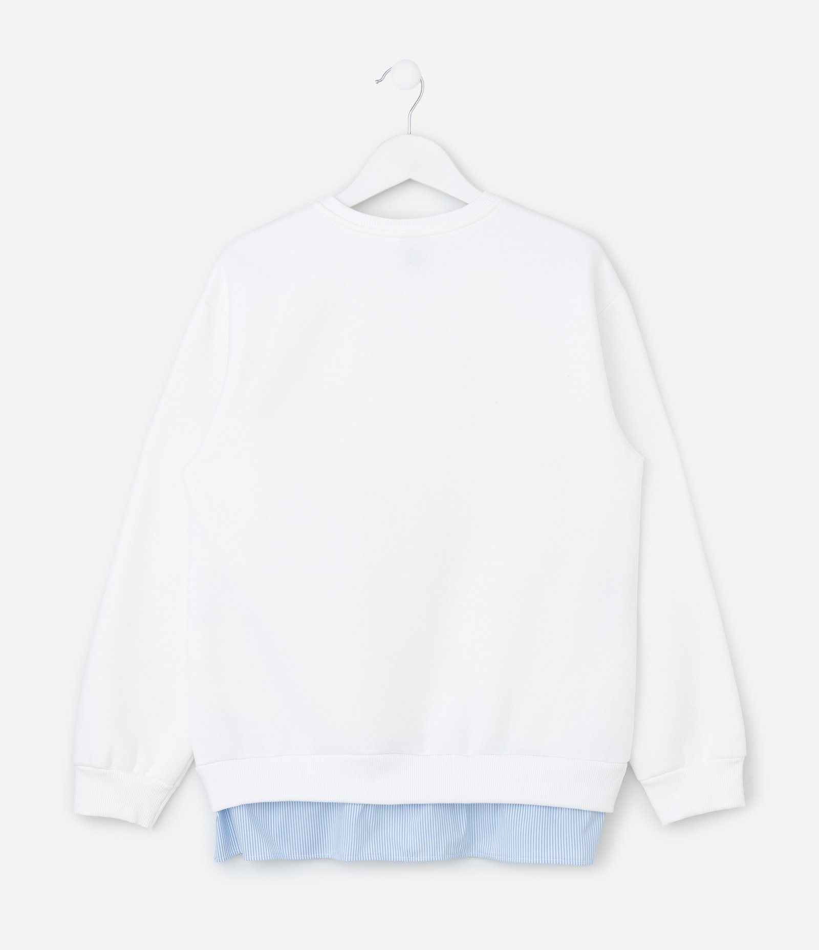 Casaco Moletom Infantil Hello Kitty com Barra Sobreposta - Tam 3 a 14 anos Branco 2