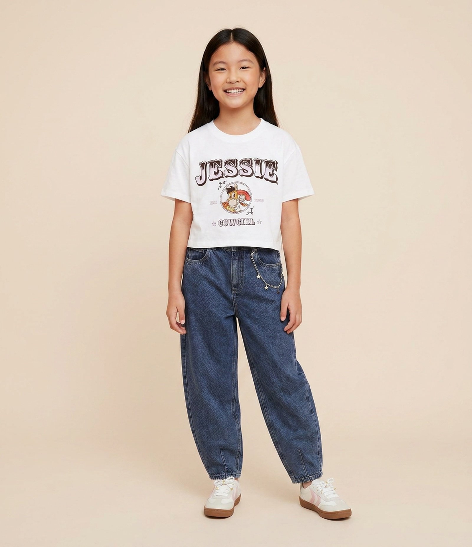 Camiseta Relaxed Infantil com Estampa Jessie Toy Story – Tam 5 a 16 Anos Branco 1