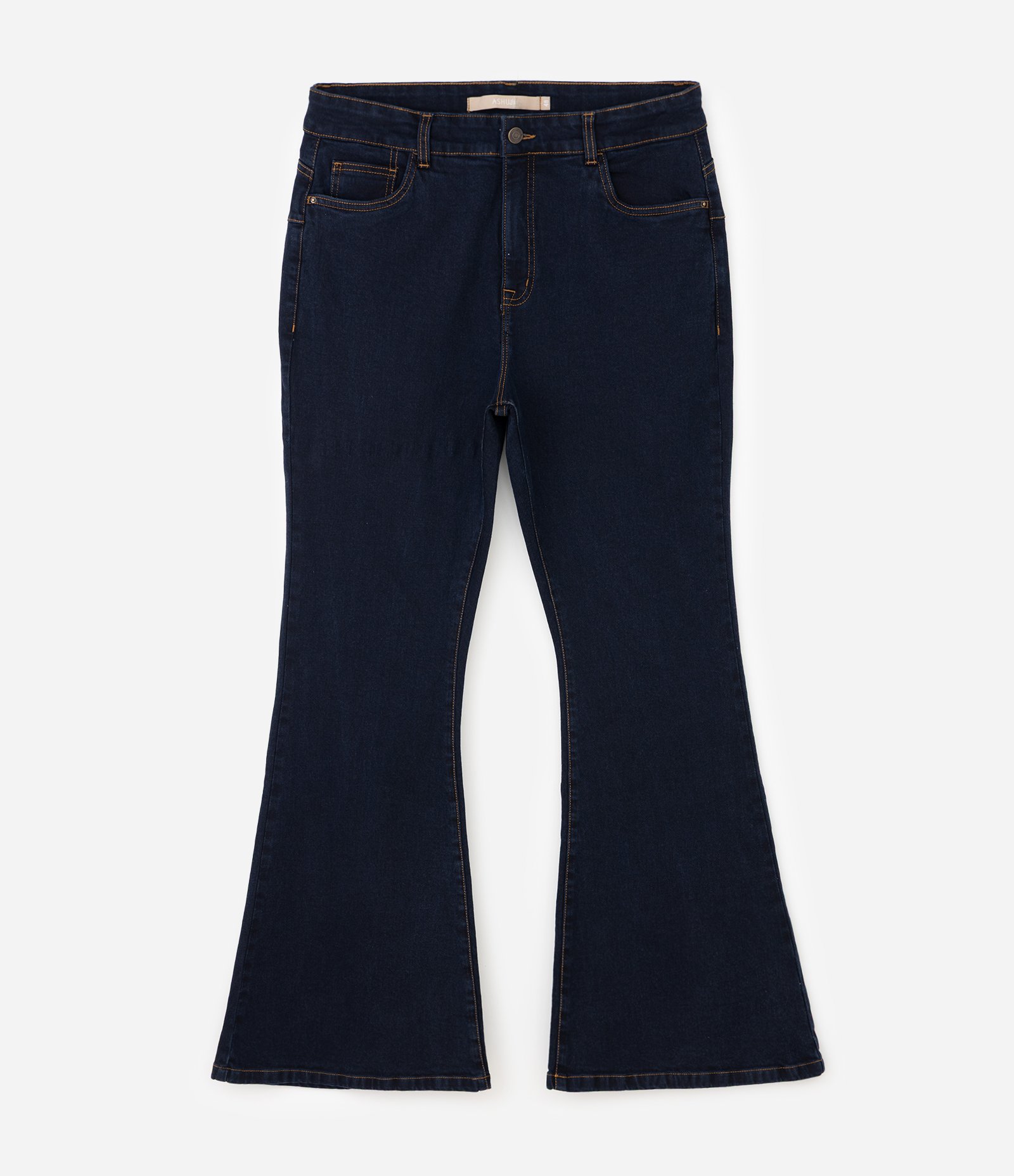 Calça Jeans Flare Push Up Curve & Plus Size Azul 6