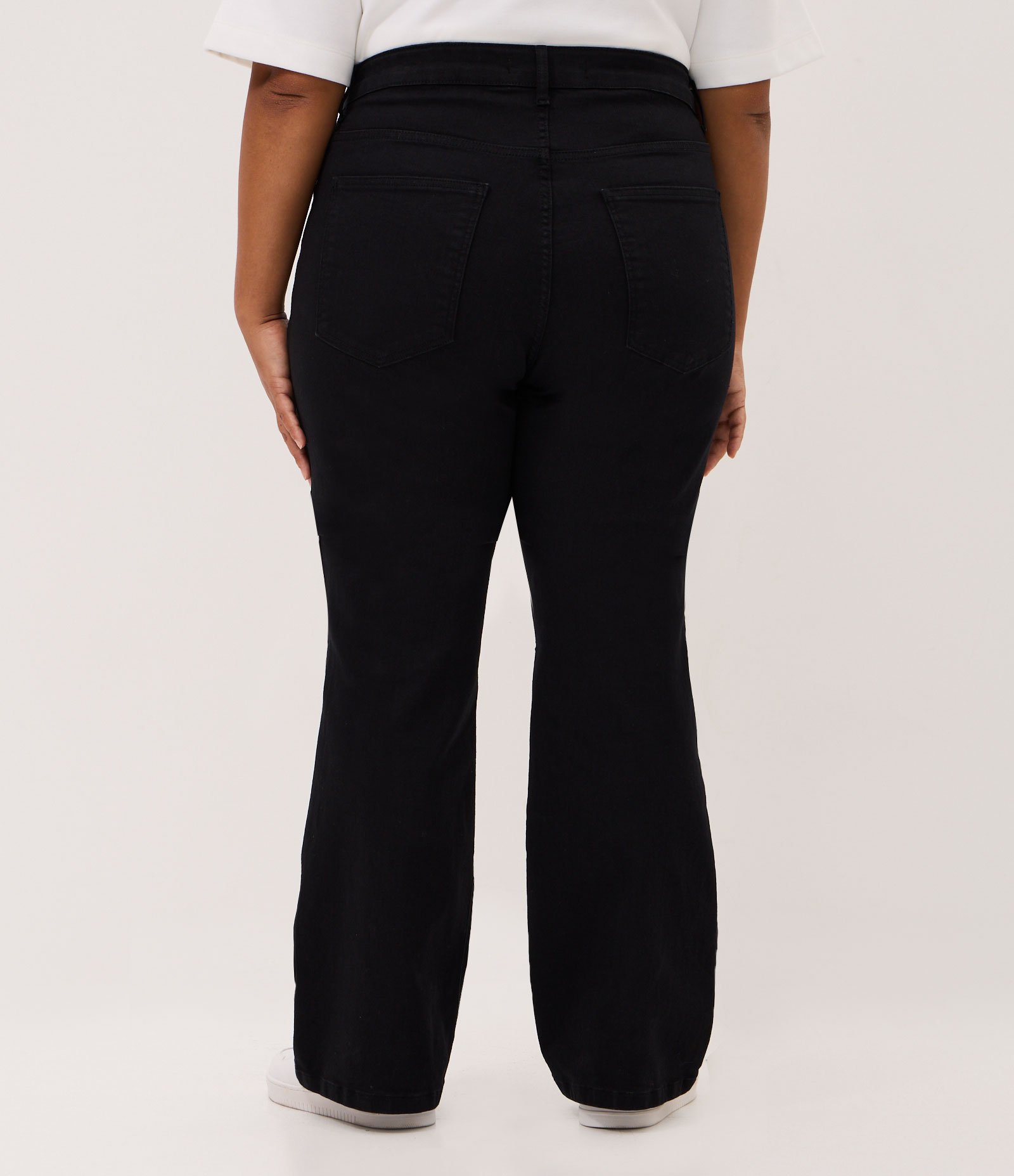 Calça Sarja Reta Preta Curve & Plus Size Preto 5