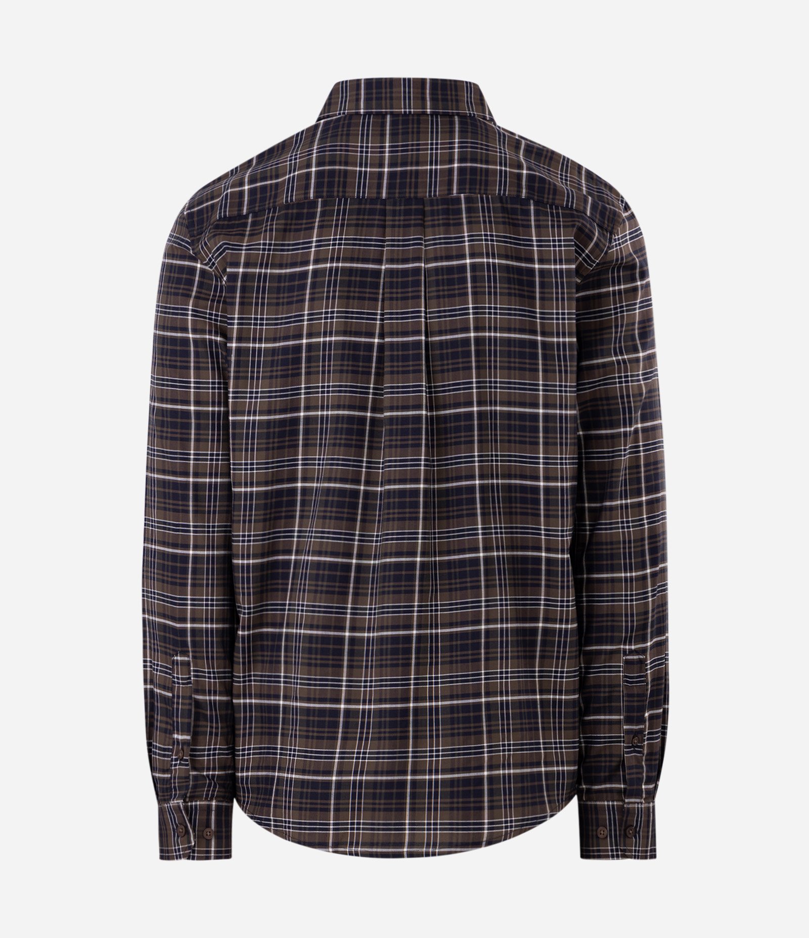 Camisa Manga Longa em Flanela e Estampa Xadrez Marrom 2