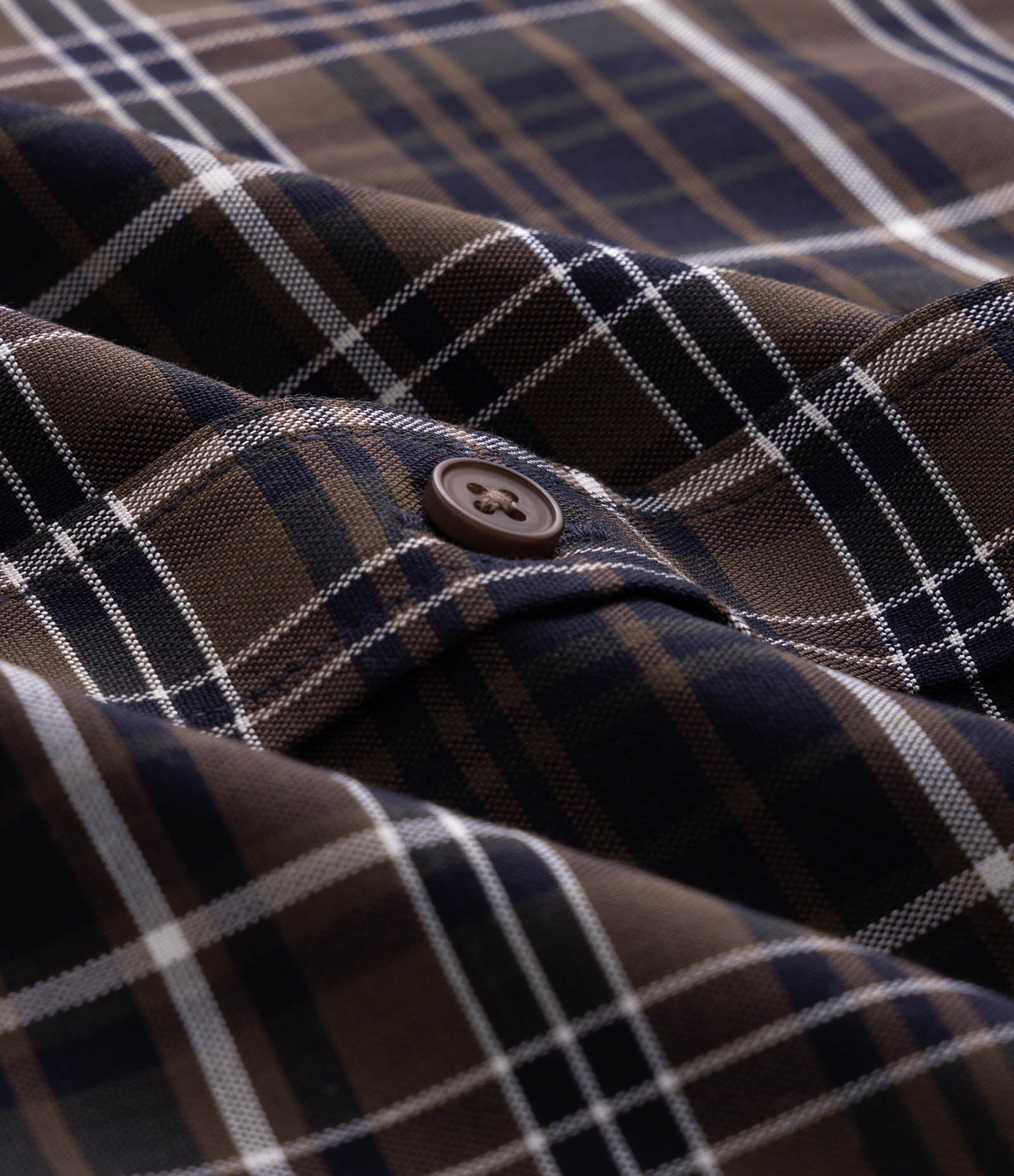 Camisa Manga Longa em Flanela e Estampa Xadrez Marrom 3