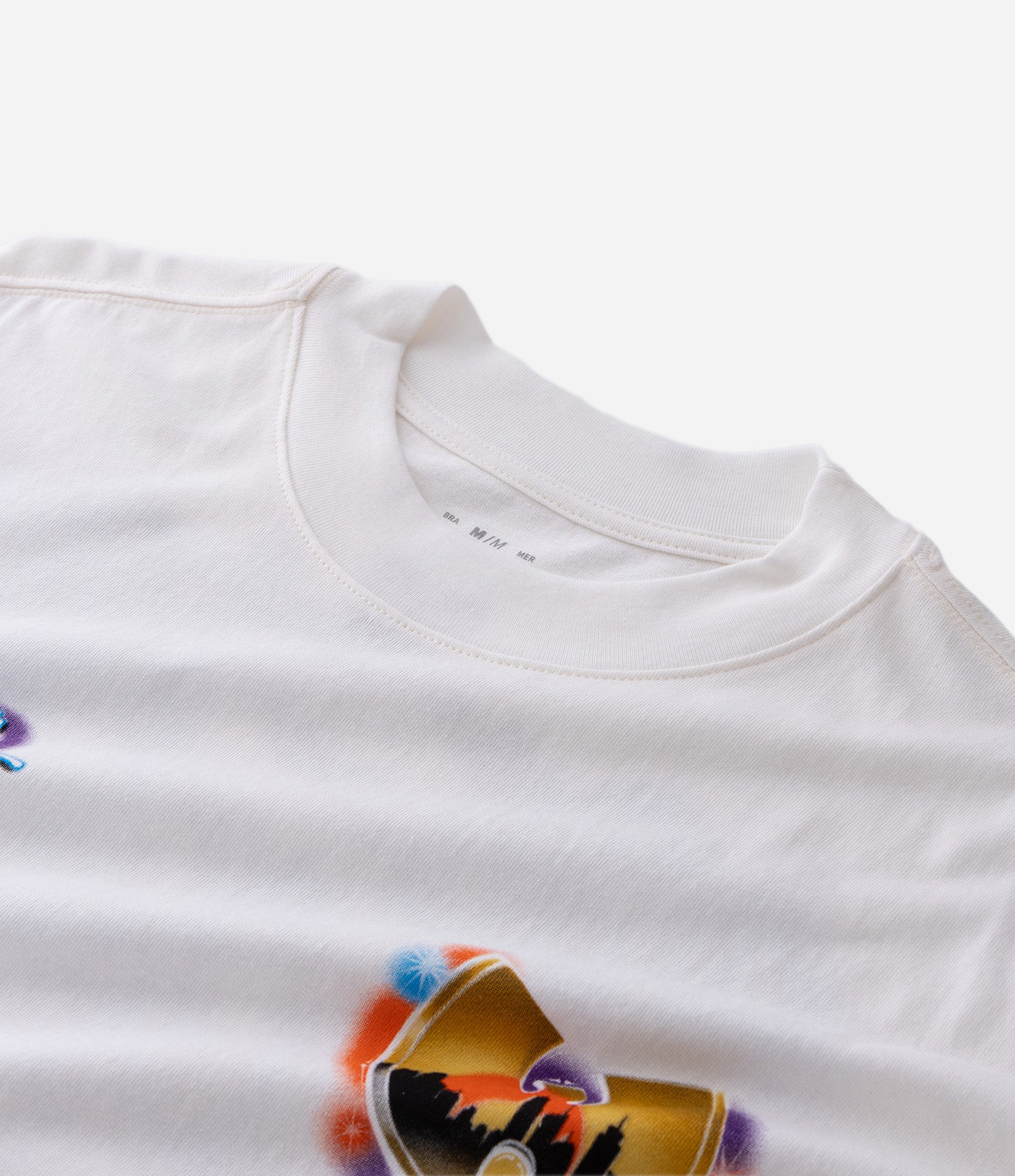 Camiseta Oversized em Algodão com Estampa Wu Tang Clan Branco 9