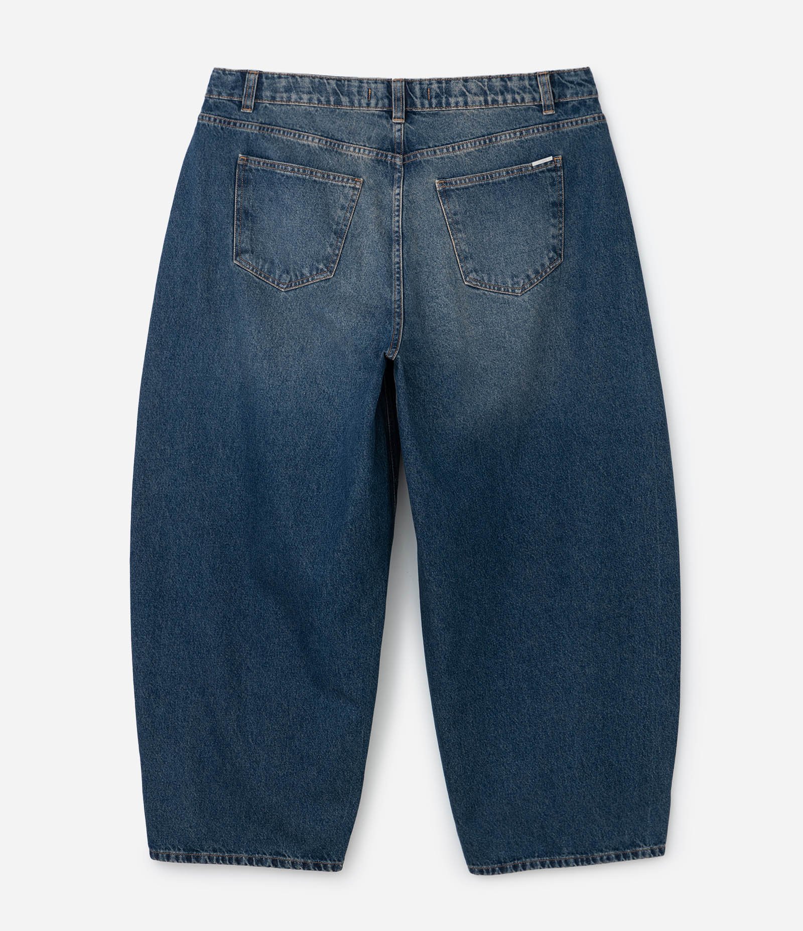 Calça Jeans Barrel com Ilhoses Curve & Plus Size Azul 7