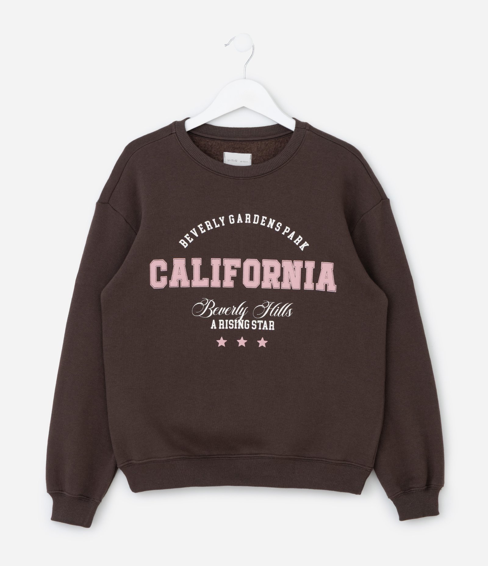 Casaco Infantil Relaxed com Lettering California – Tam 5 a 16 Anos Marrom Escuro 1