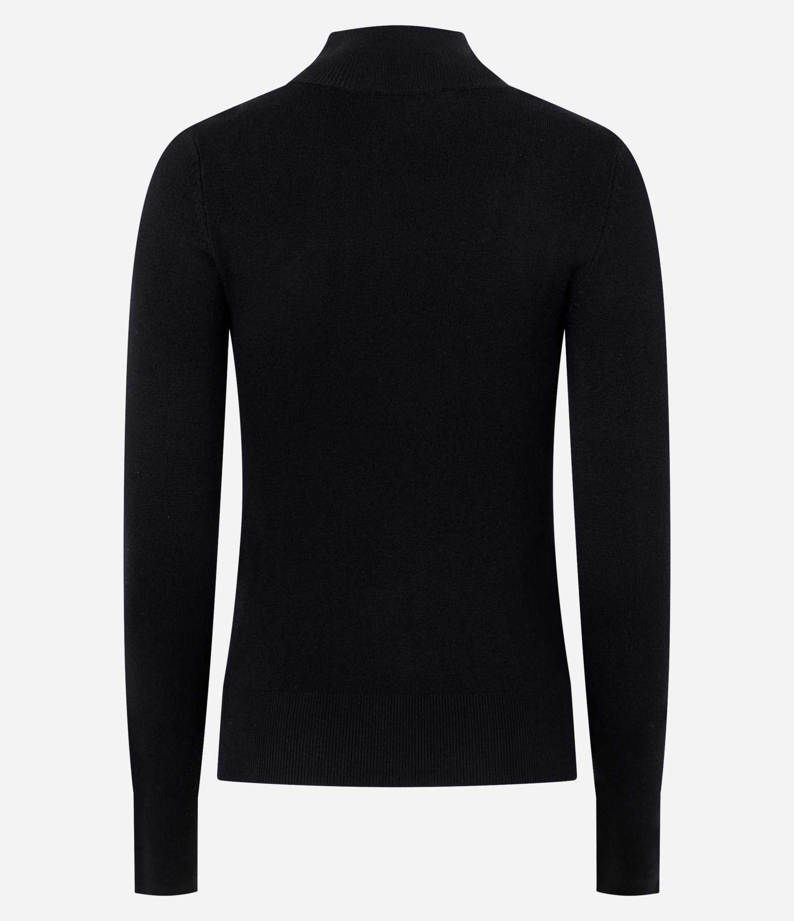 Blusa em Tricô com Manga Longa e Gola Alta Preto 3