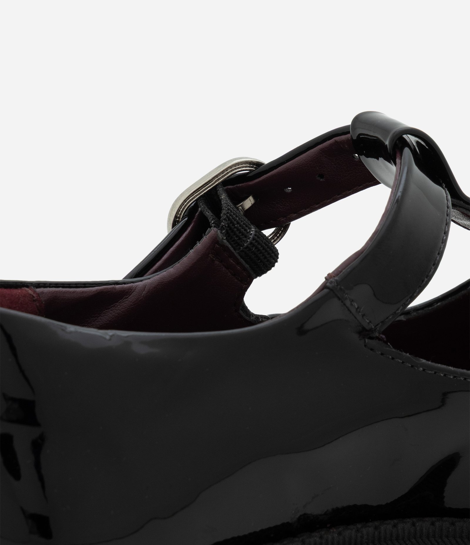 Mocassim Mary Jane em PU com Solado Tratorado Preto 4