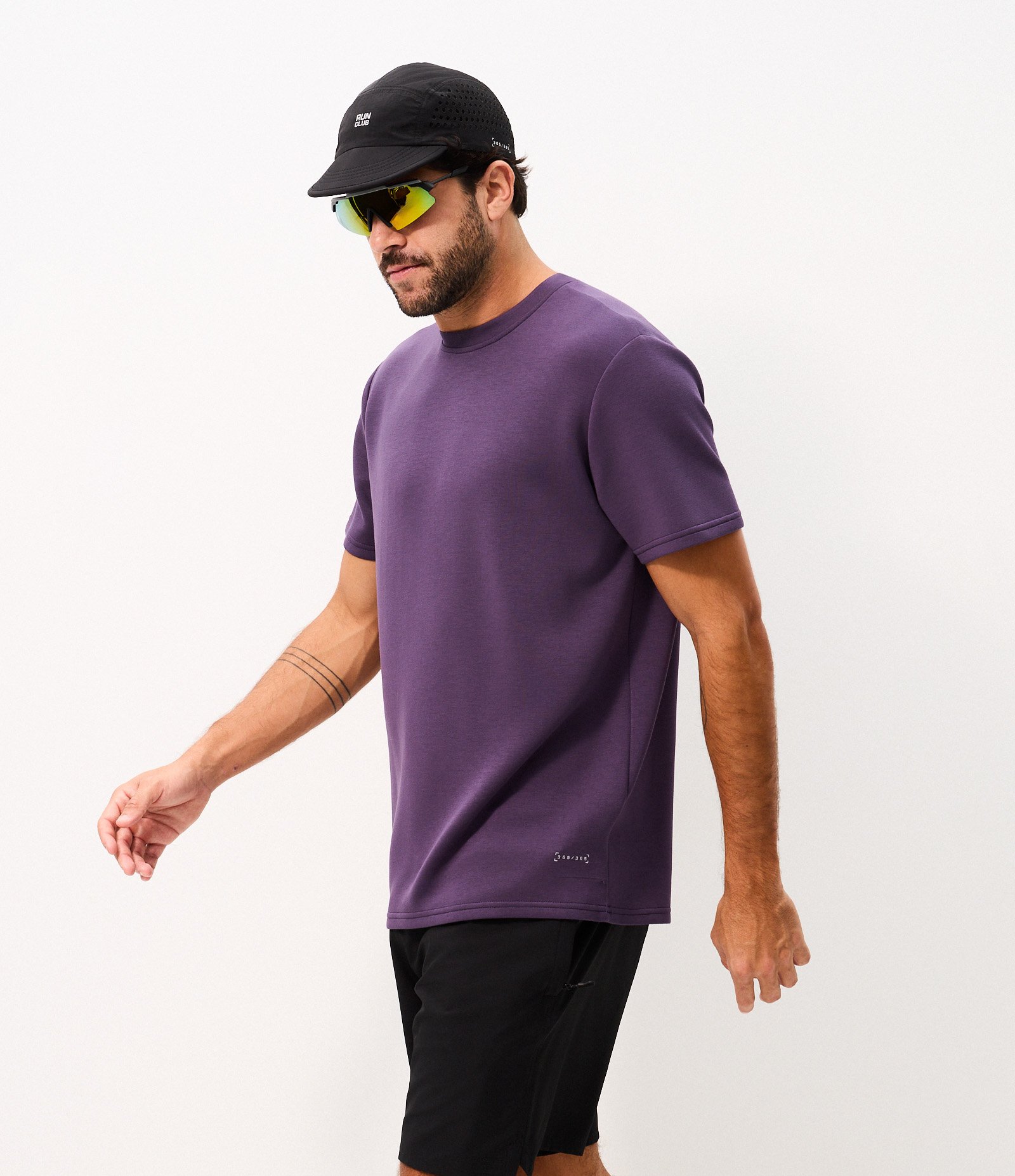 Camiseta Comfort Esportiva em Modal Roxo 5
