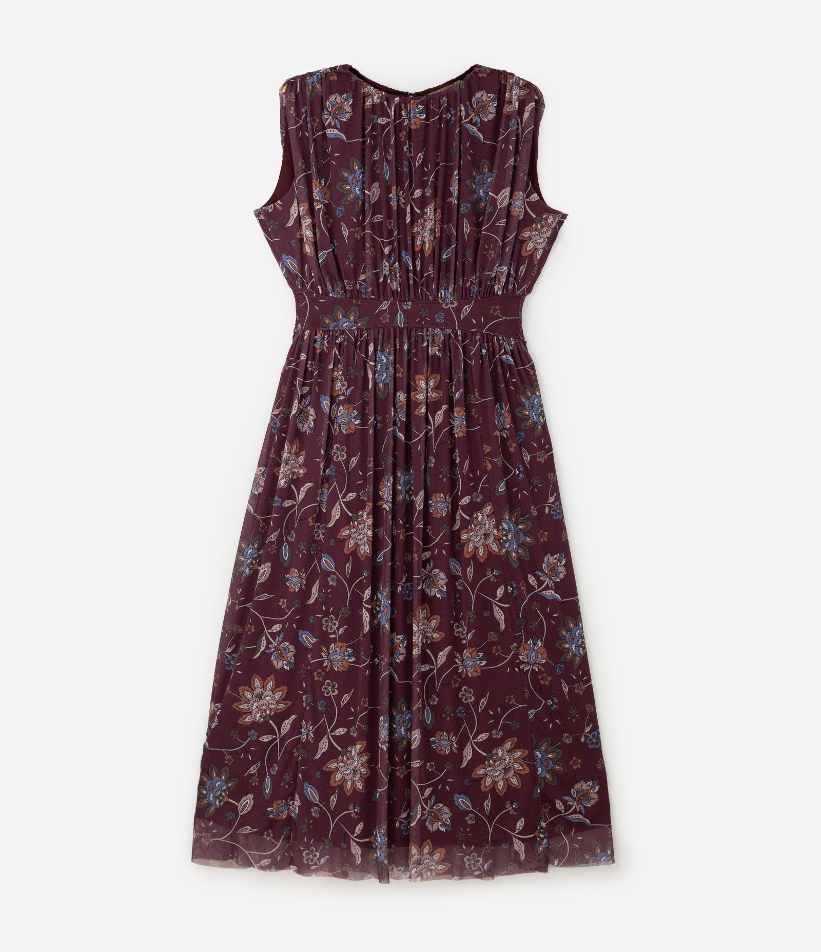 Vestido Longo Tule Floral Curve & Plus Size Marrom 1